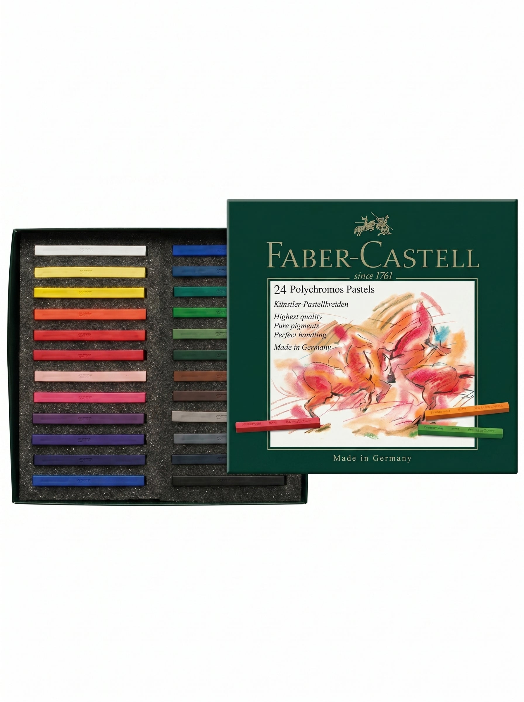 Crayons pastels Polychromos Faber-Castell 24 pièces | Qualité Beaux-Arts d'Excellence