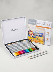 Crayons de couleur Deli 24 pièces - Couleurs vives et résistantes