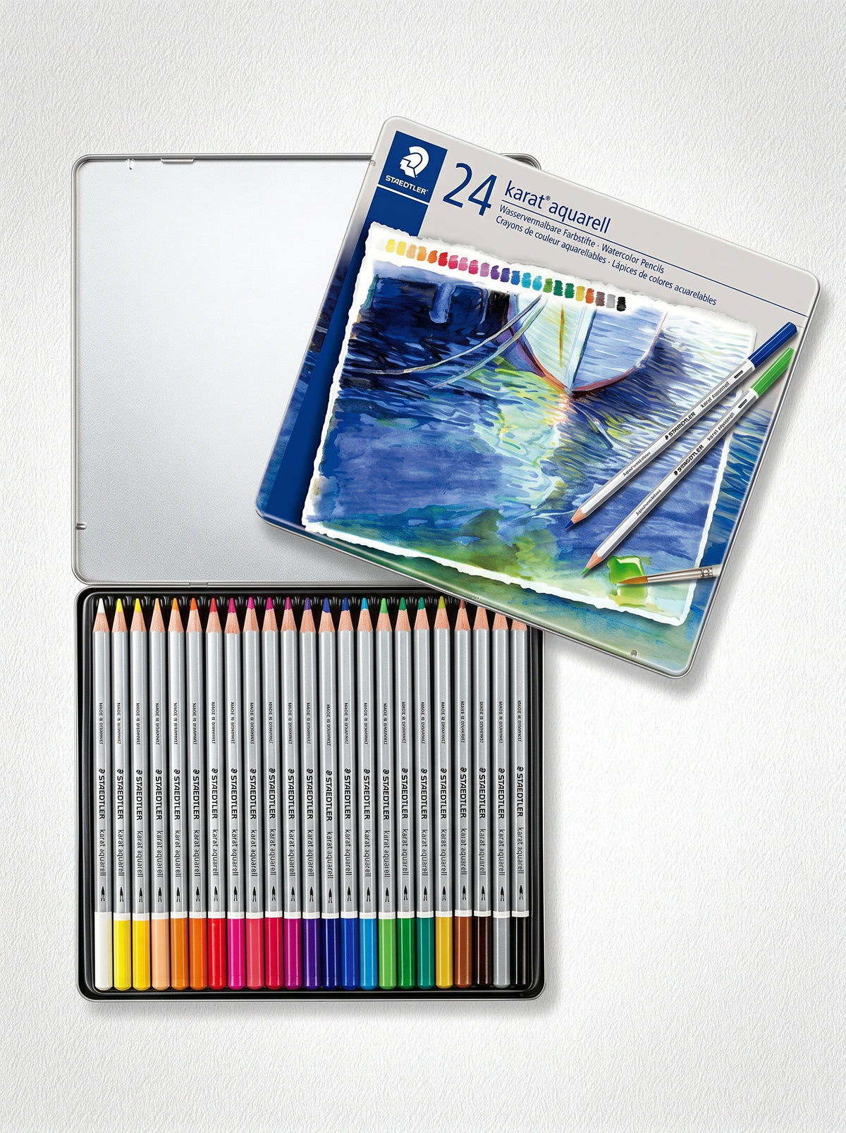 Crayons aquarellables Staedtler 24 pièces | Coffret pour aquarelle et croquis