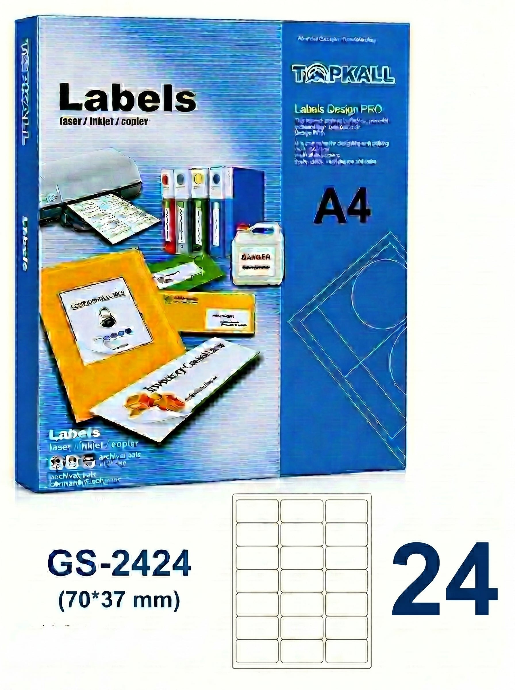Etiquettes adhesive labels A4 100F - Papier Autocollant Qualité Pro