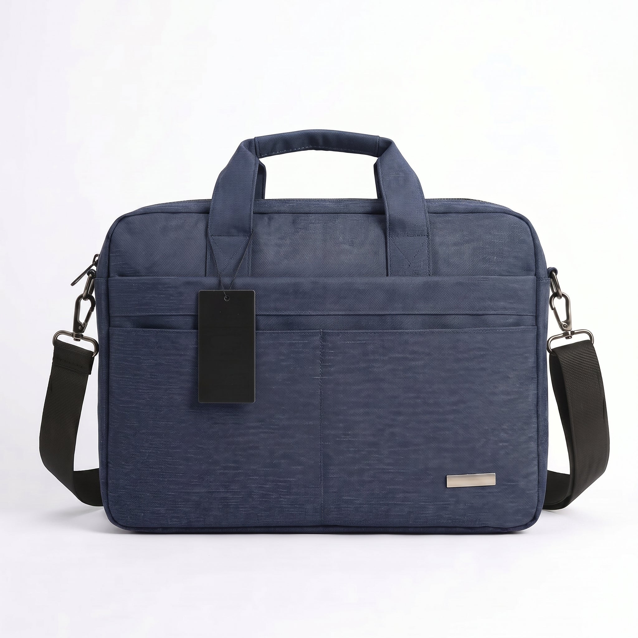 Cartable Porte PC Rembourré 3 Poches En Noir Et Bleu Marine Yalong To Go Image principale du produit