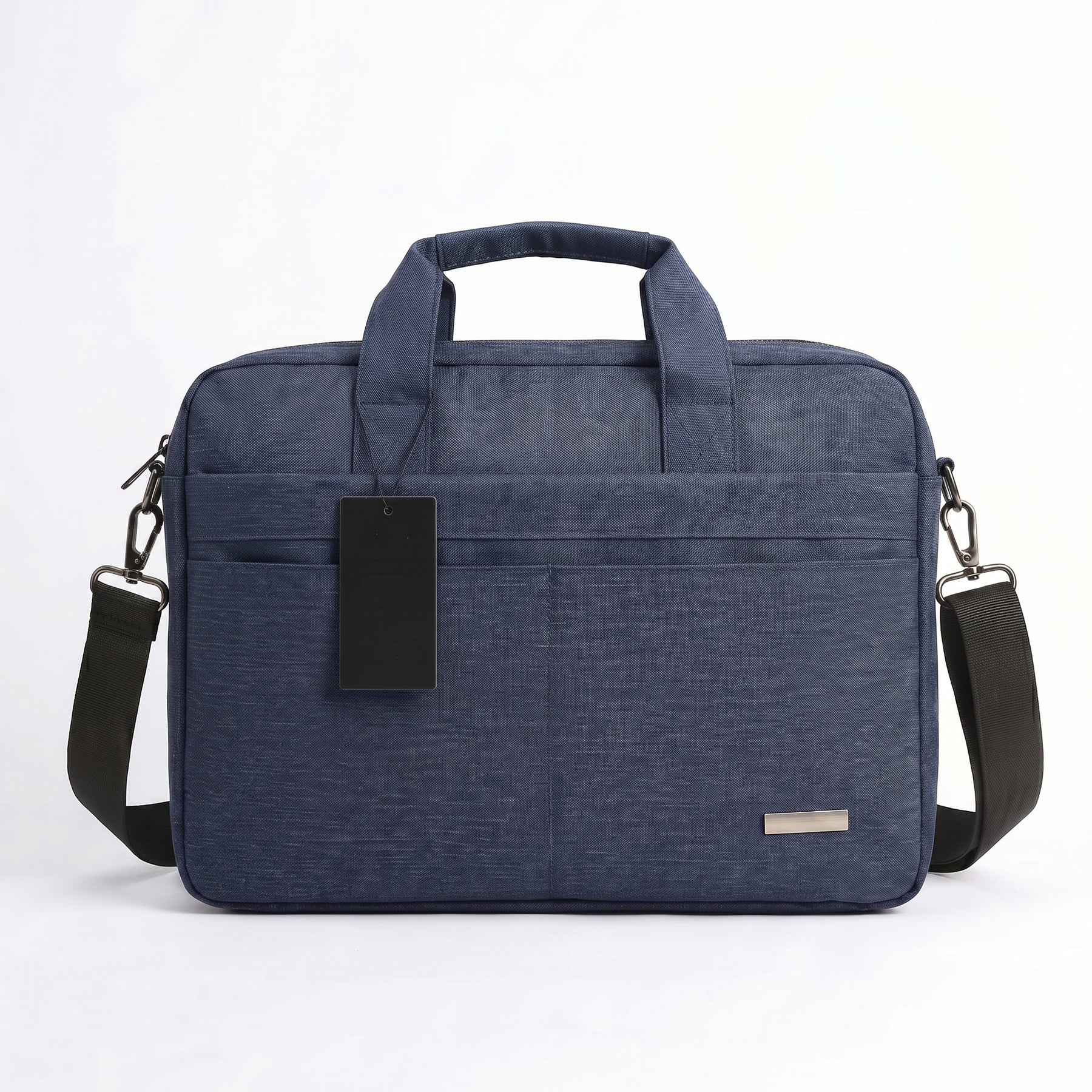 Cartable Porte PC Rembourré 3 Poches En Noir Et Bleu Marine Yalong To Go