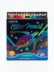 Crayons de couleur 24 pièces | 24 Nuances & Anti-casse