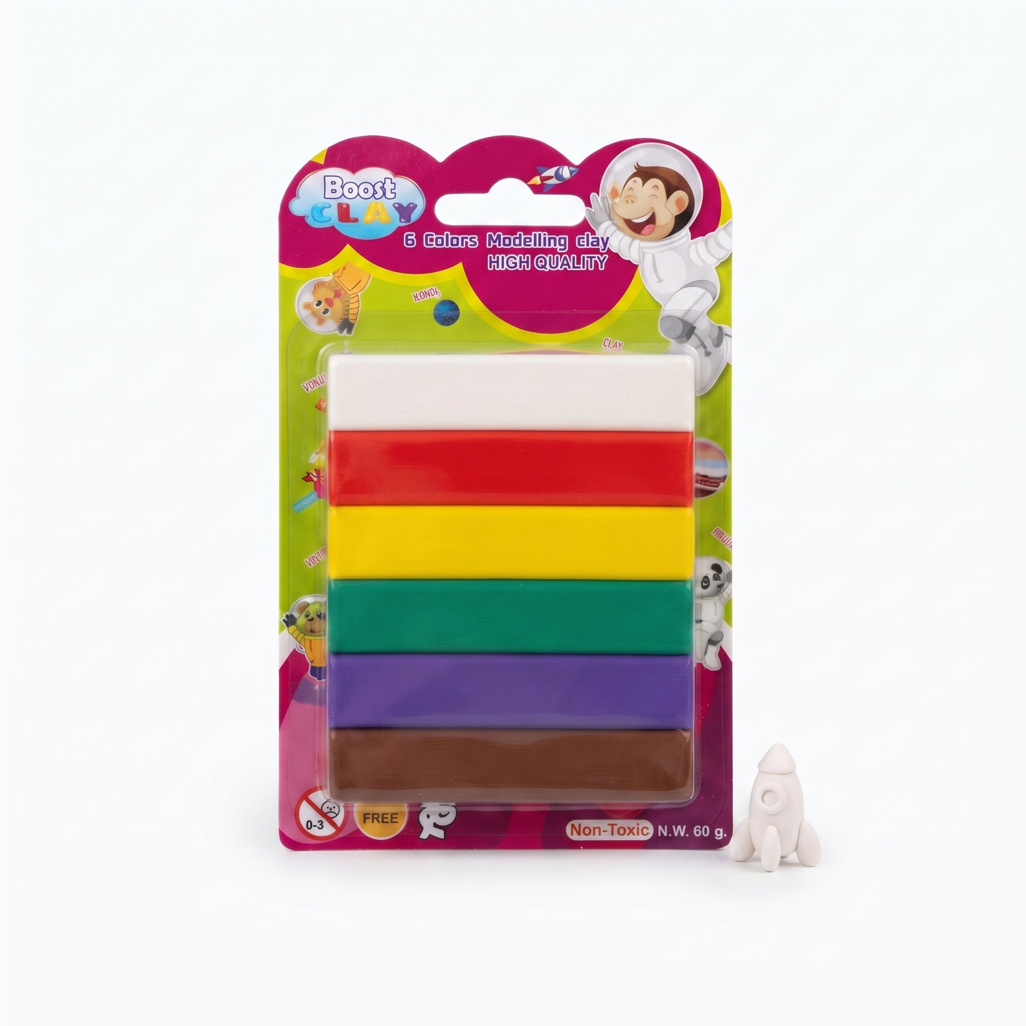 Boîte de 6 bâtonnets de pâte à modeler - Loisirs créatifs Image secondaire du produit