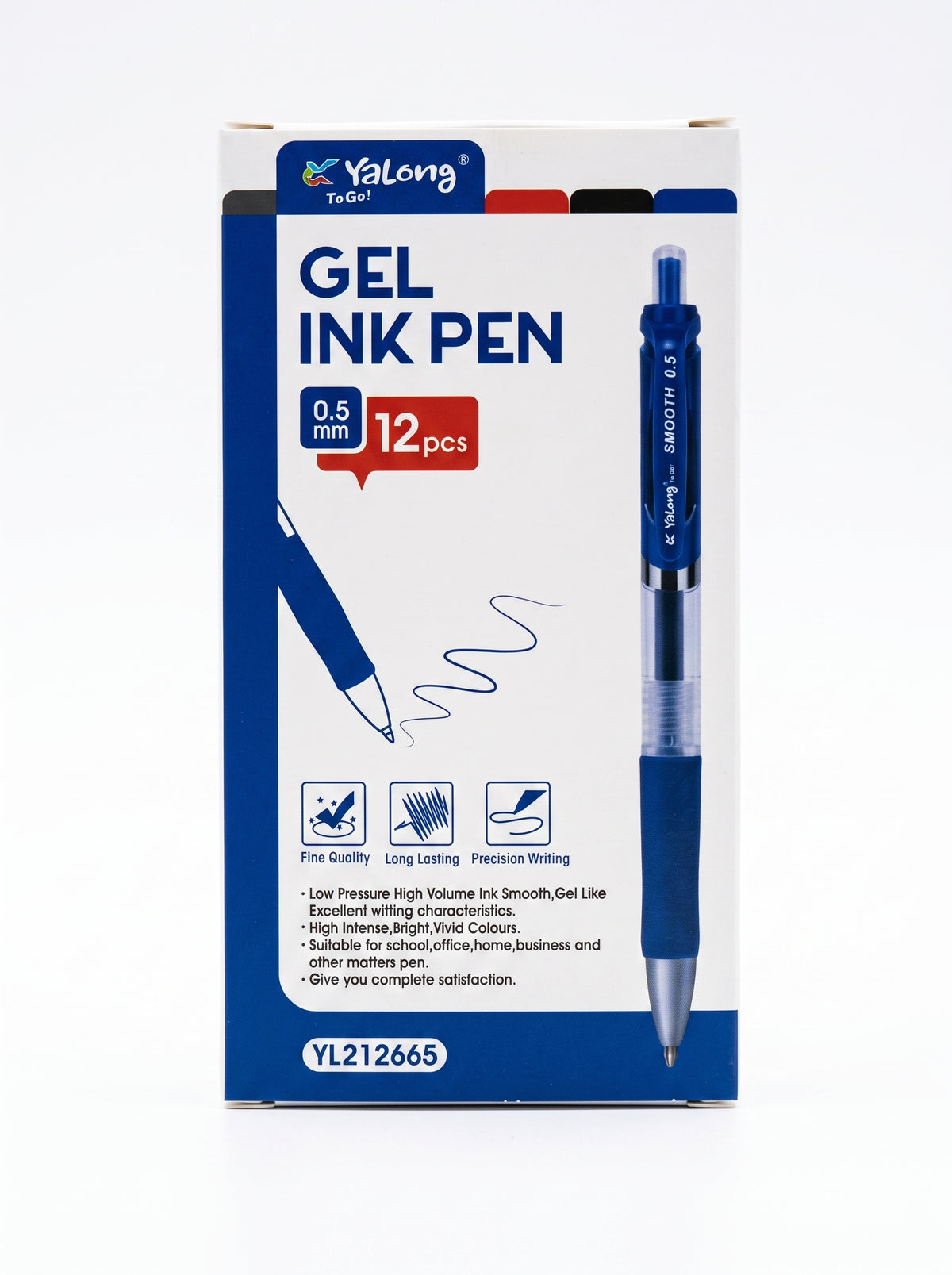 Stylo Bille Gel Yalong 0.7mm – Encre Fluide pour Écriture Précise