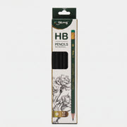 Crayon à papier HB noir Yalong : Boîte de 12 - Finition Noire Mate