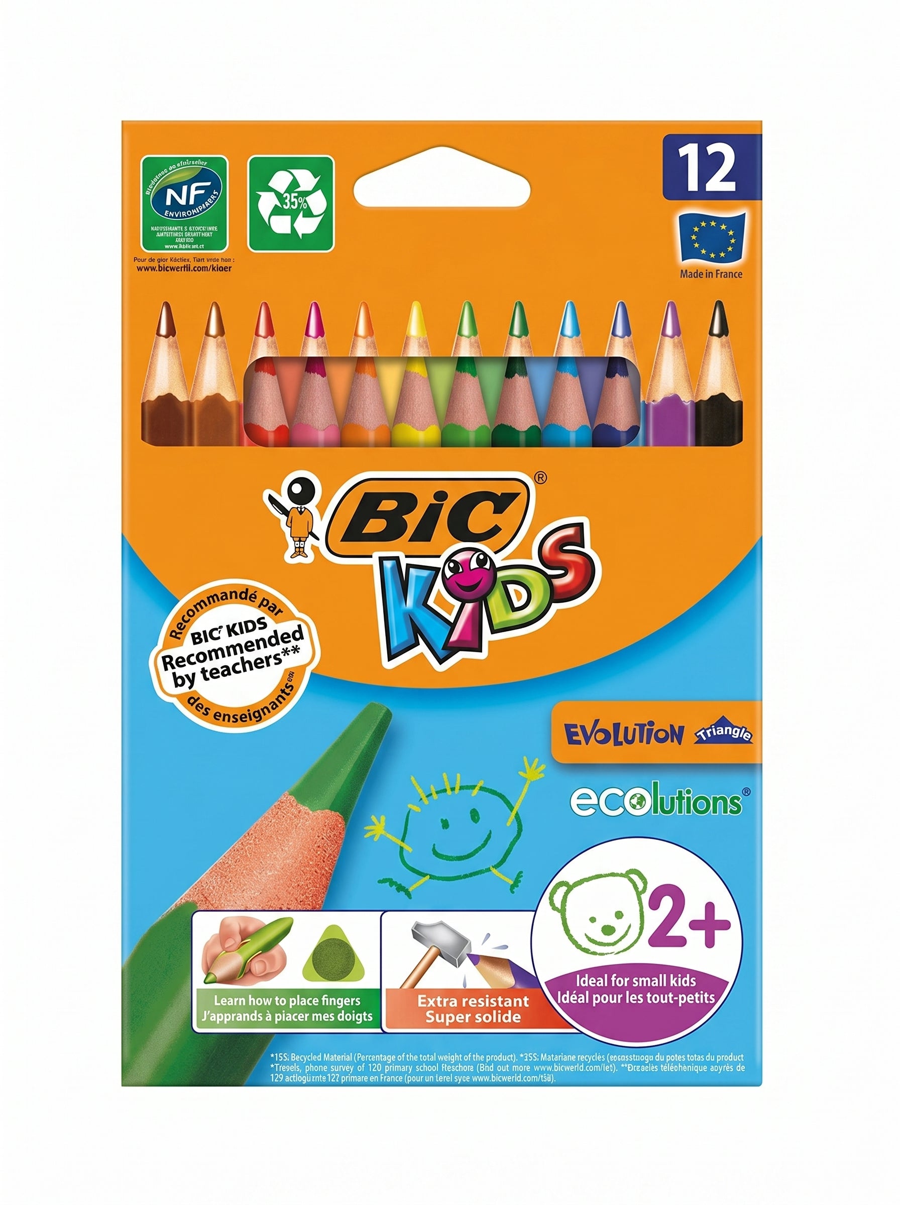 Crayons de Couleur BIC Kids Evolution – Boîte Assortie