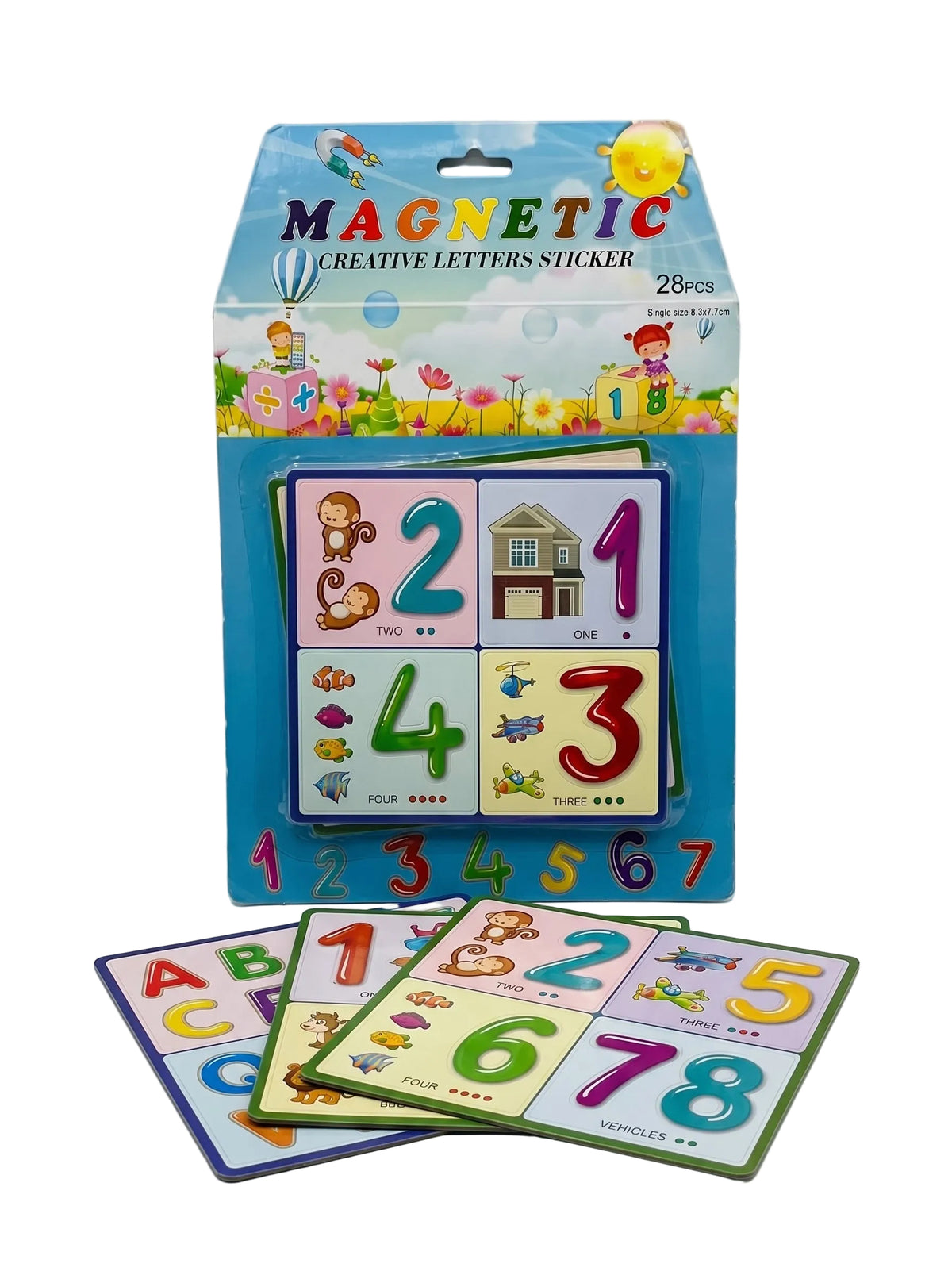 Chiffres et Lettres Magnétiques Anglais 28 Pièces Fabo