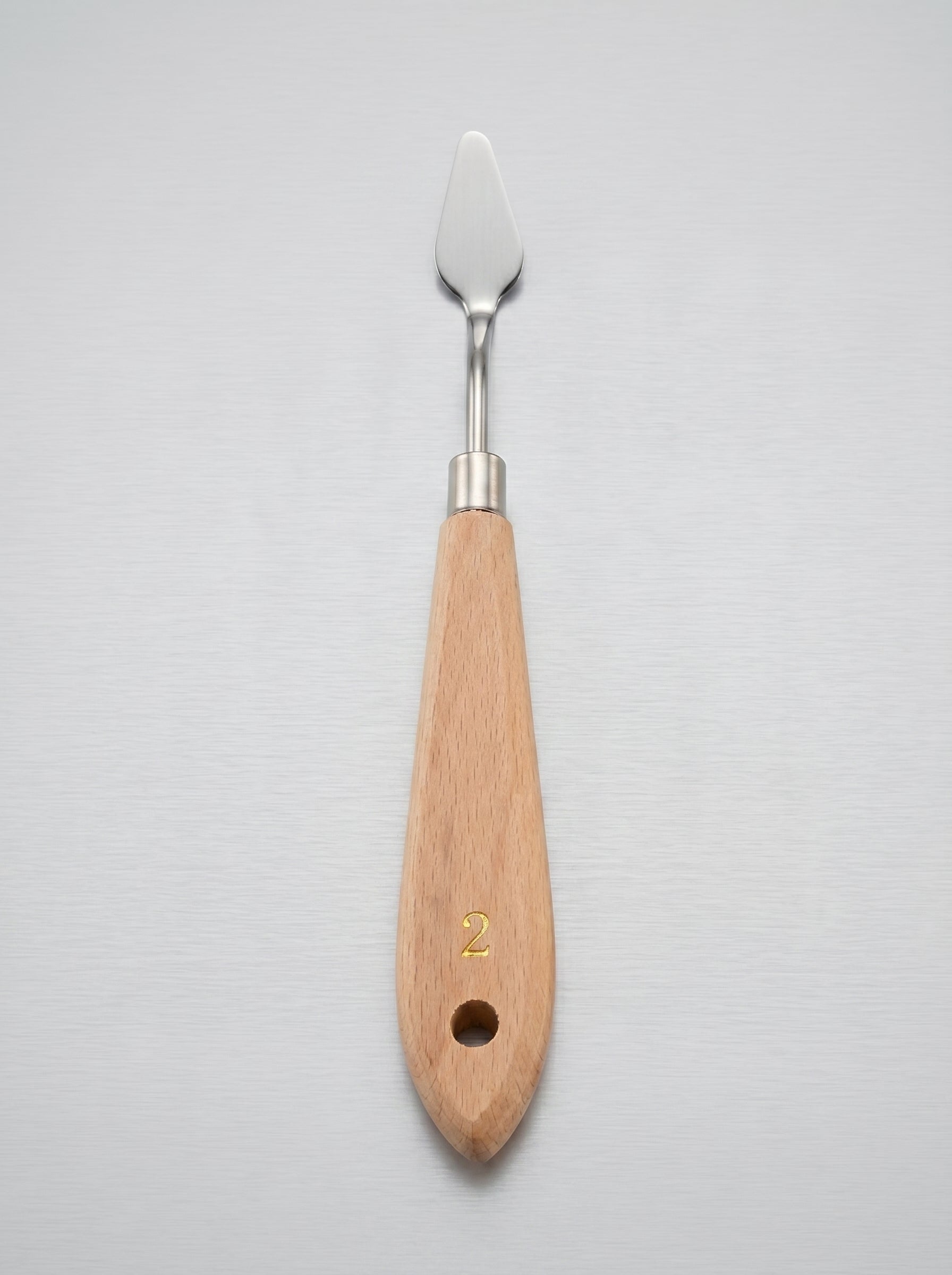 Couteau à palette métal et en bois professionnel pour peinture à l'huile
