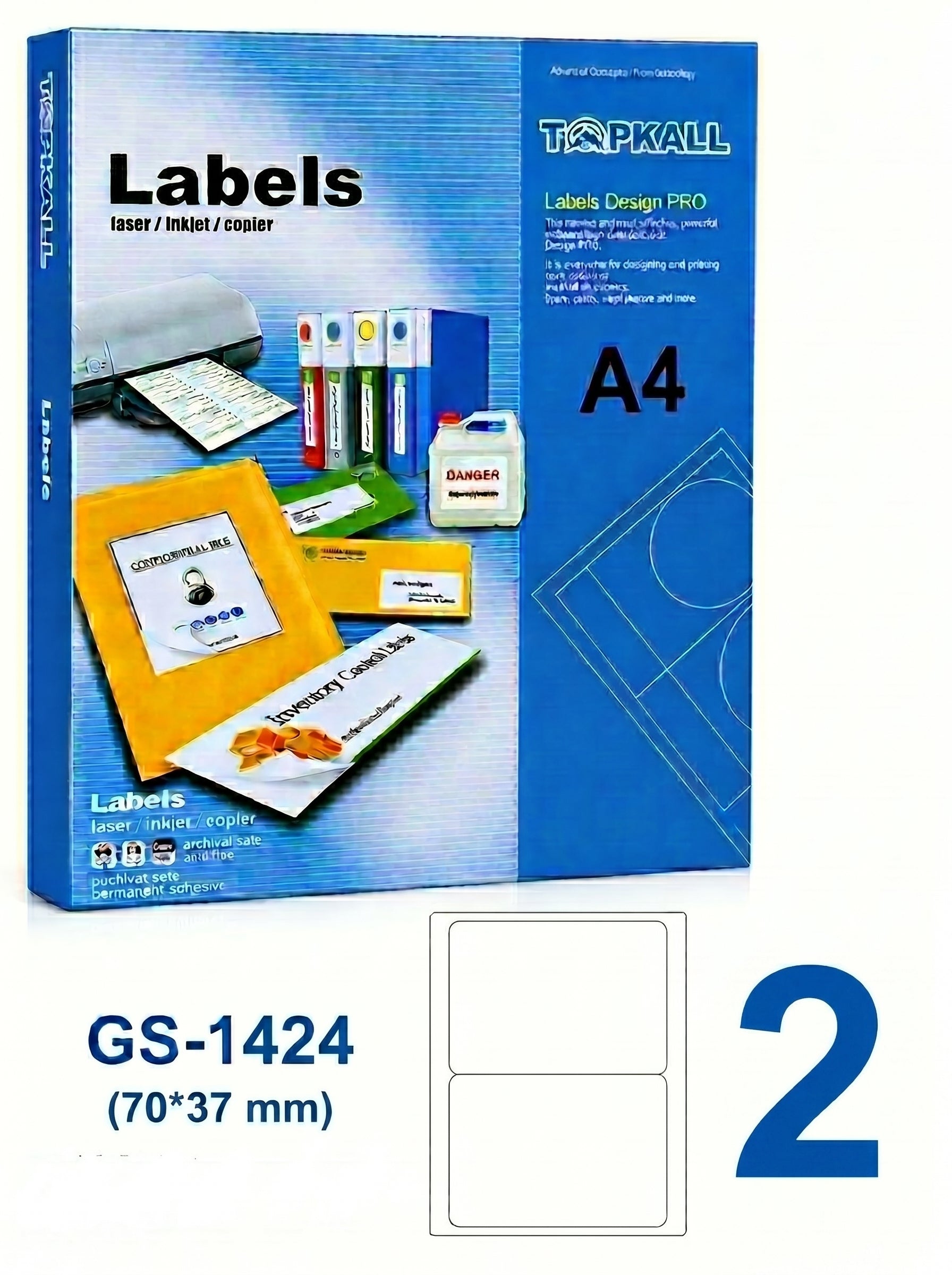 Etiquettes adhesive labels A4 100F - Papier Autocollant Qualité Pro