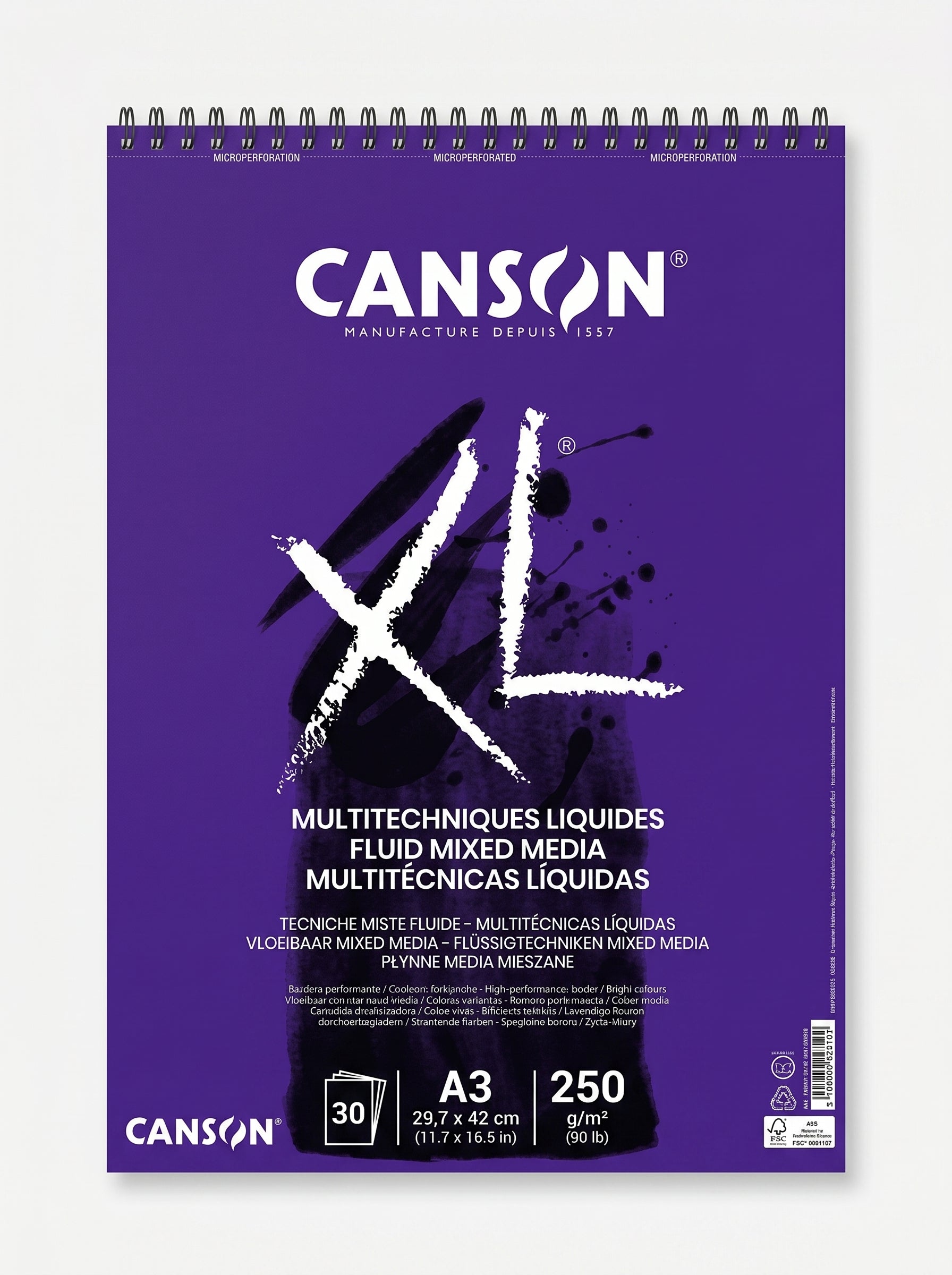 Bloc papier multitechnique Canson XL A3 300g - 30 feuilles