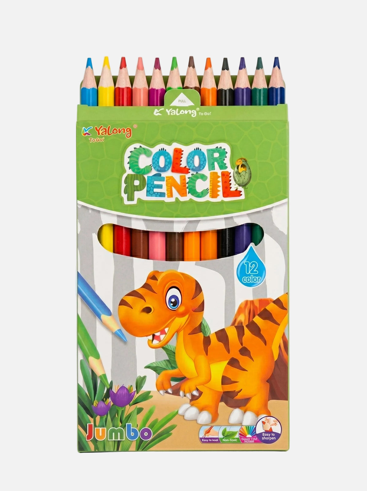 Boîte de Crayons de couleur Jumbo Yalong 12 Pièces - Yalong To Go