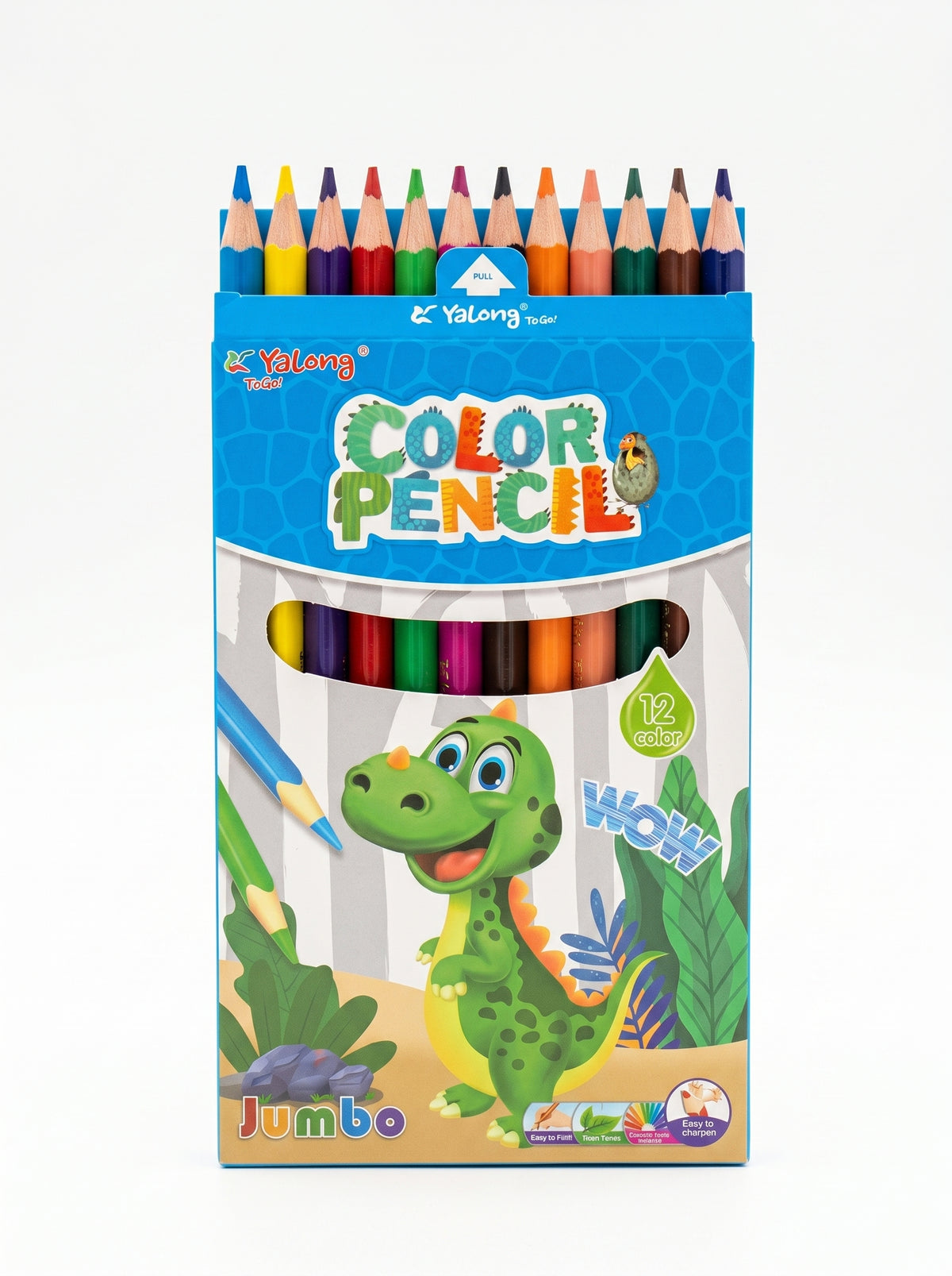 Boîte de Crayons de couleur Jumbo Yalong 12 Pièces - Yalong To Go