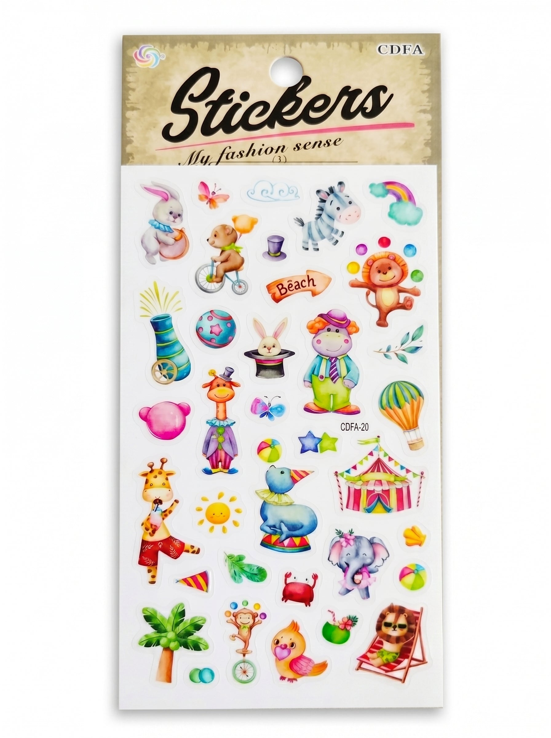 Stickers 3D assortis "Fashion Sense" - Planches décoratives thématiques
