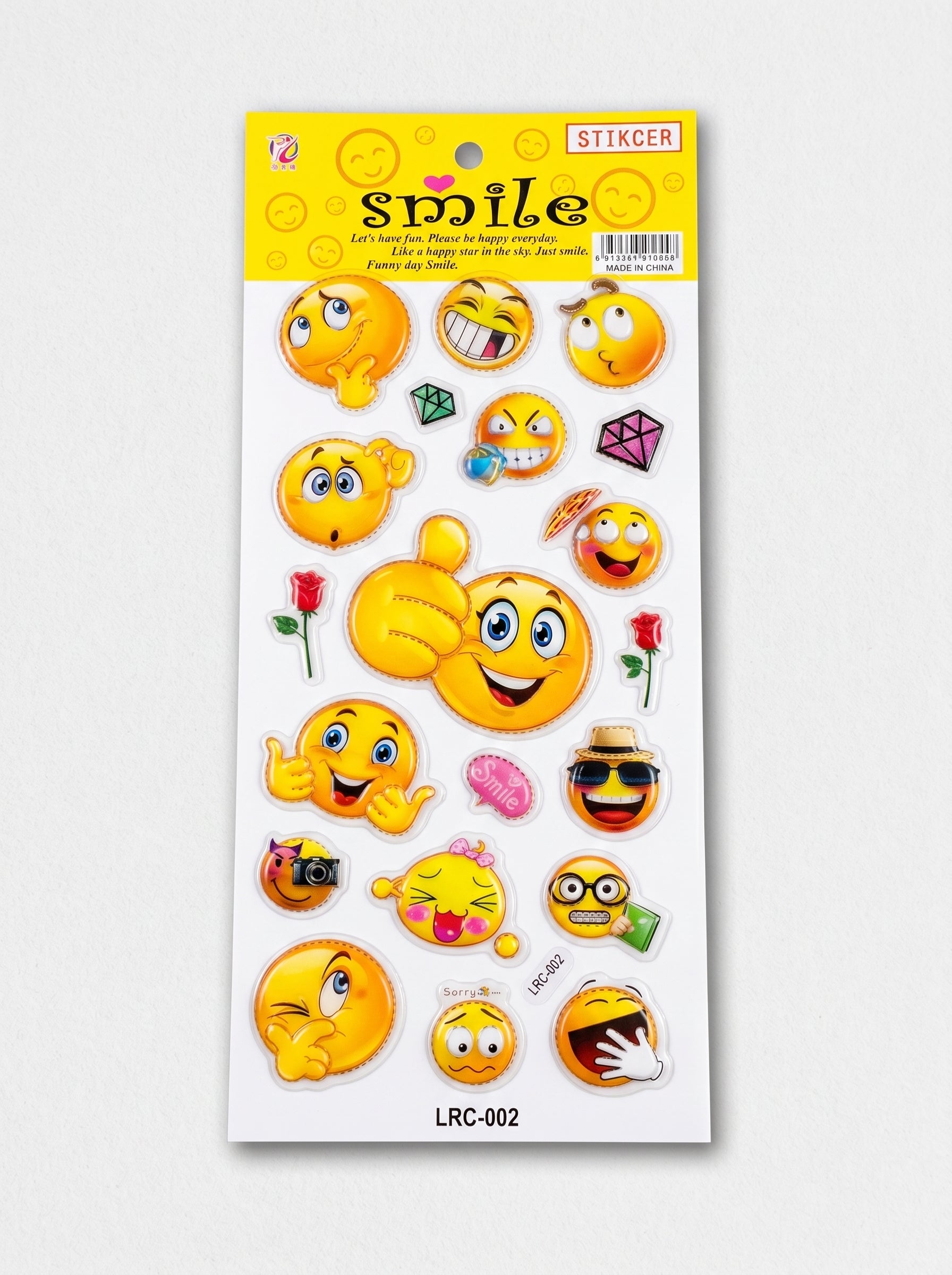 Stickers 3D Puffy - Planches d'autocollants en relief modèles assortis