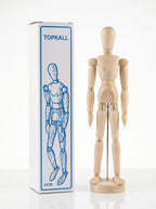 Mannequin d'artiste en bois Topkall - Modèle articulé pour dessin