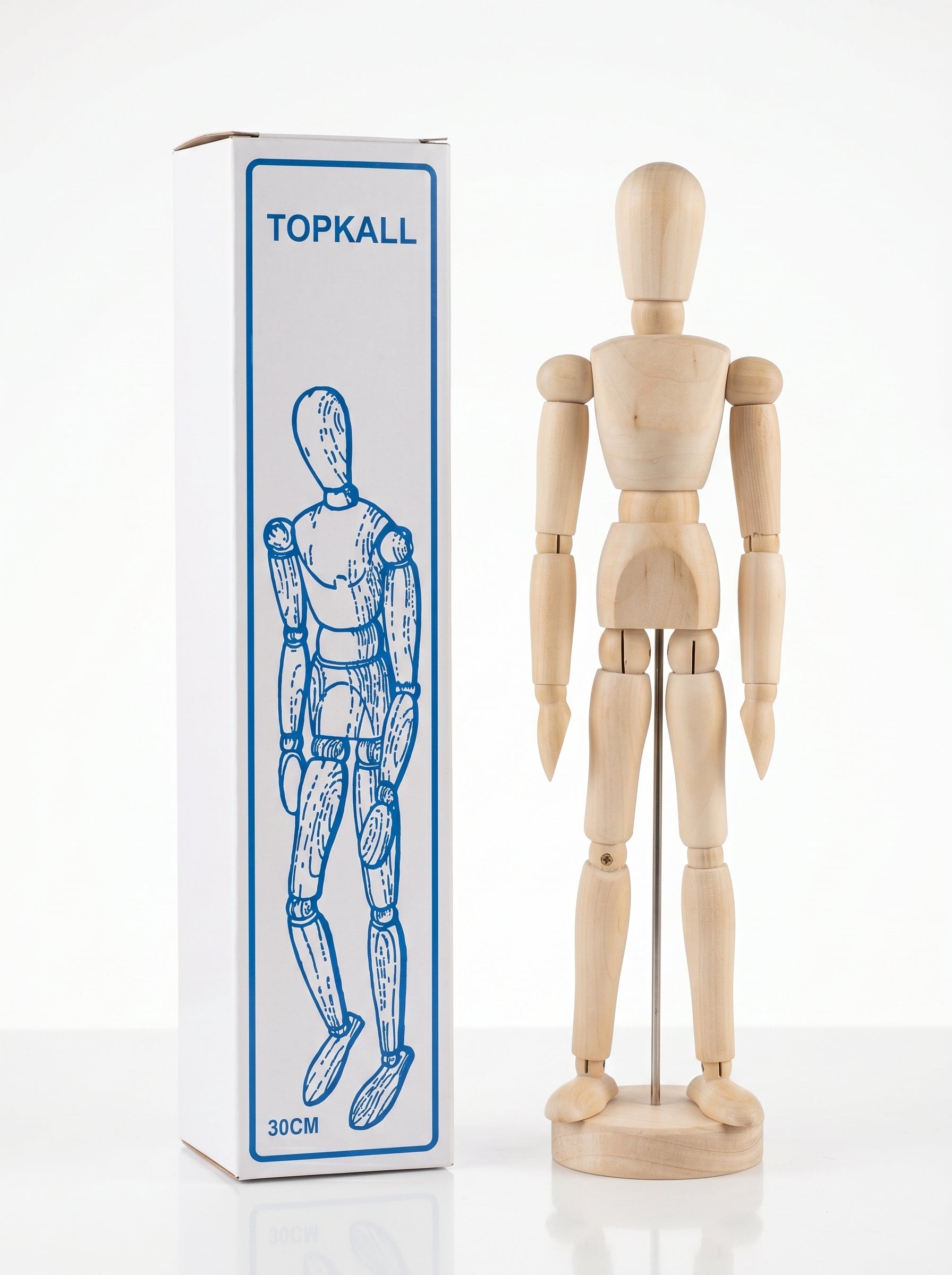 Mannequin d'artiste en bois Topkall - Modèle articulé pour dessin