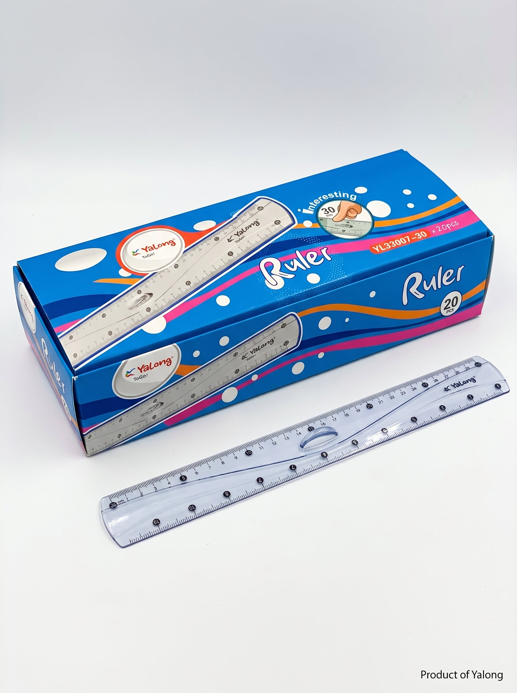 Règle 30 cm Cristal Yalong To Go | Règle Plate Transparente