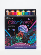 Crayons de couleur 24 pièces | 24 Nuances & Anti-casse
