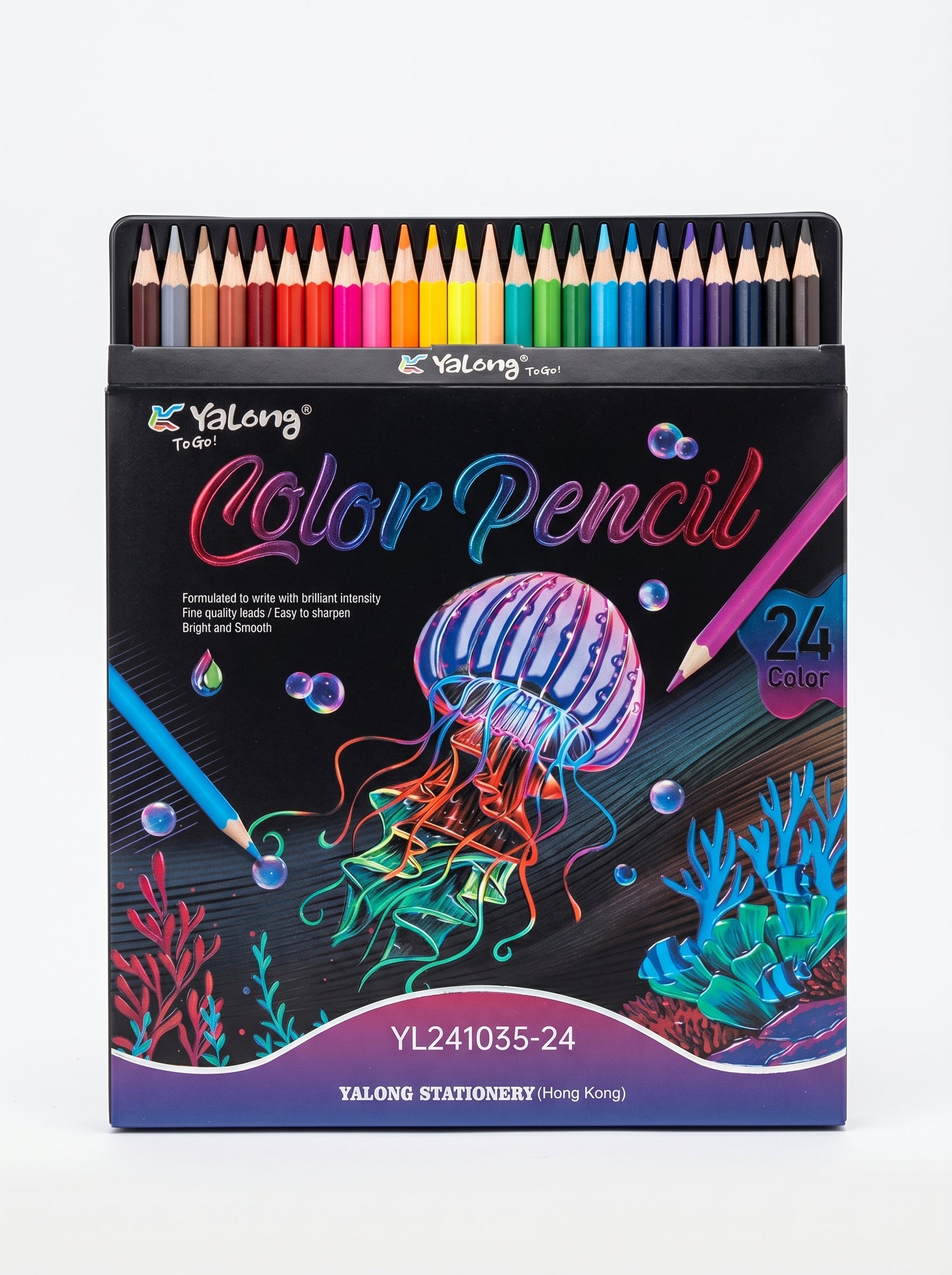 Crayons de couleur 24 pièces | 24 Nuances & Anti-casse
