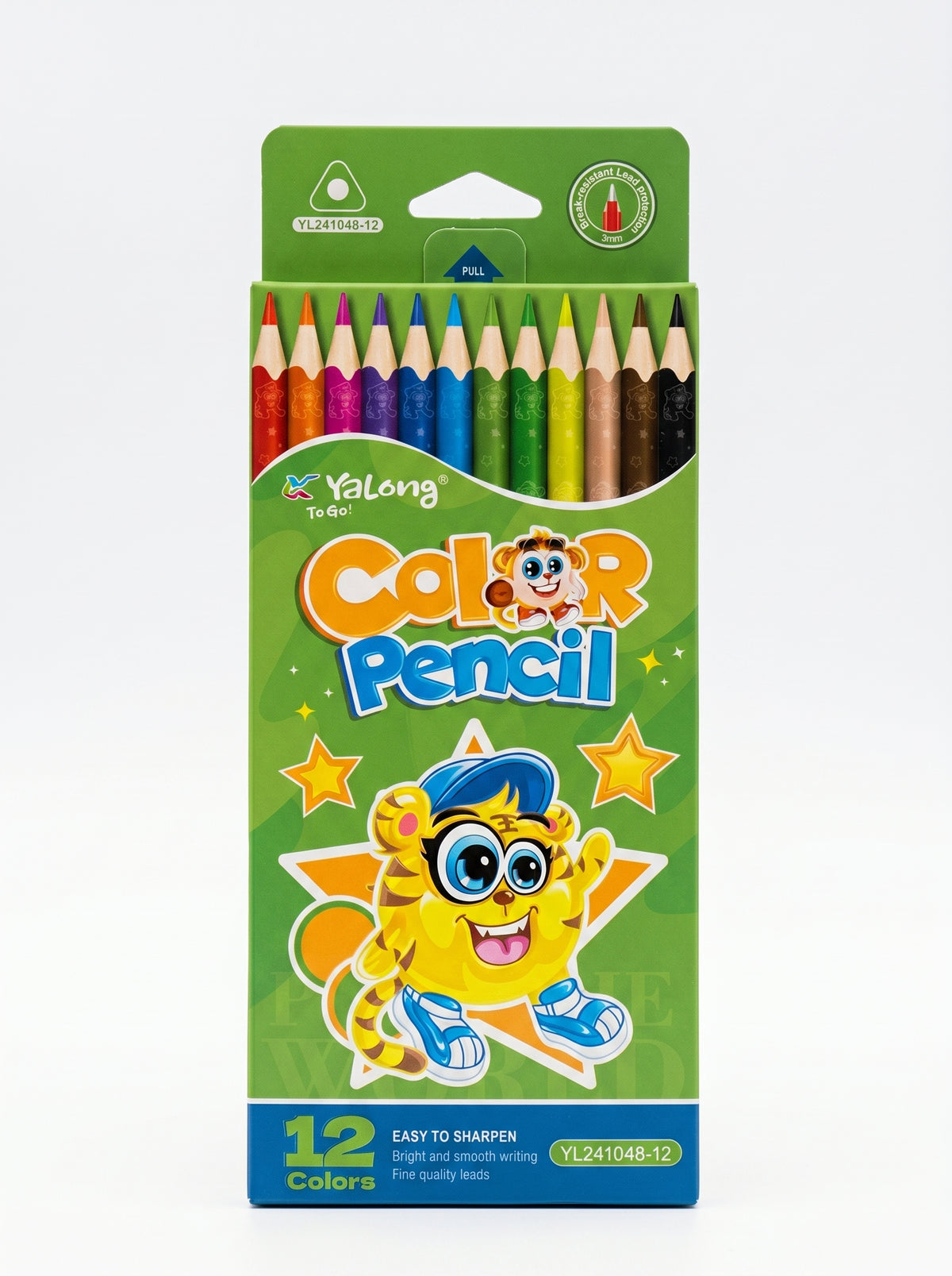 Crayons de couleur Jumbo Yalong : Kit 12 Pièces Prise