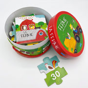 Coffret Livre et Puzzle Géant Animaux – Jeu Éducatif pour Enfants