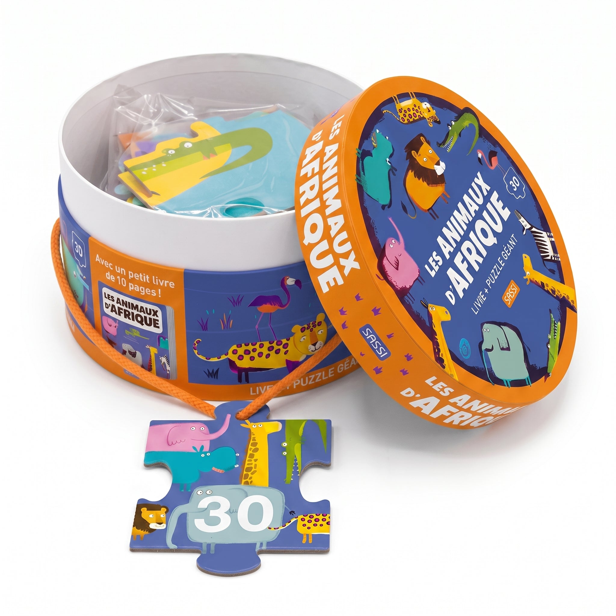 Coffret Livre et Puzzle Géant Animaux – Jeu Éducatif pour Enfants Image secondaire du produit