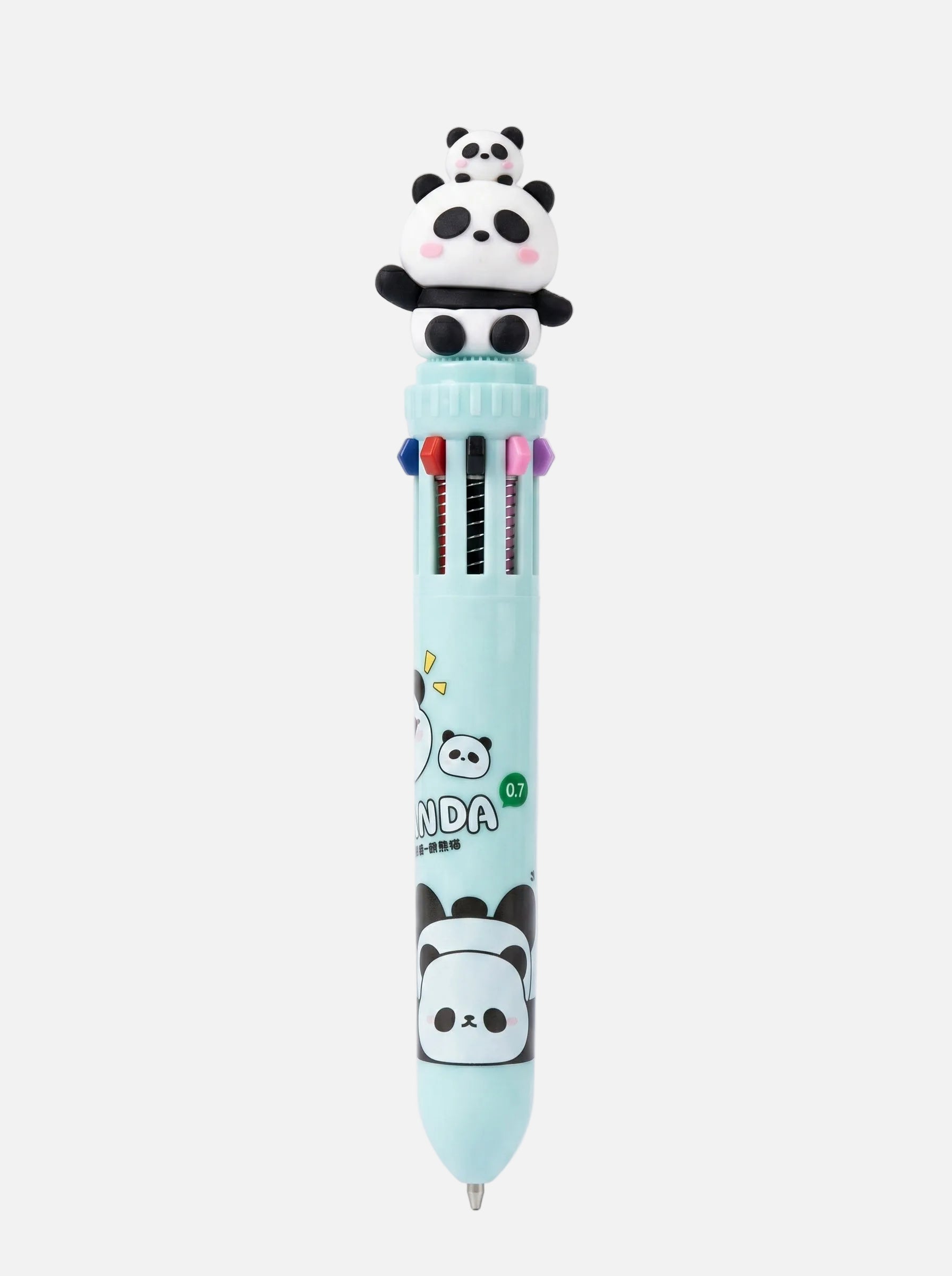 Stylo 10 Couleurs avec Motif Kuki – Stylo Multicolore Pratique Image principale du produit