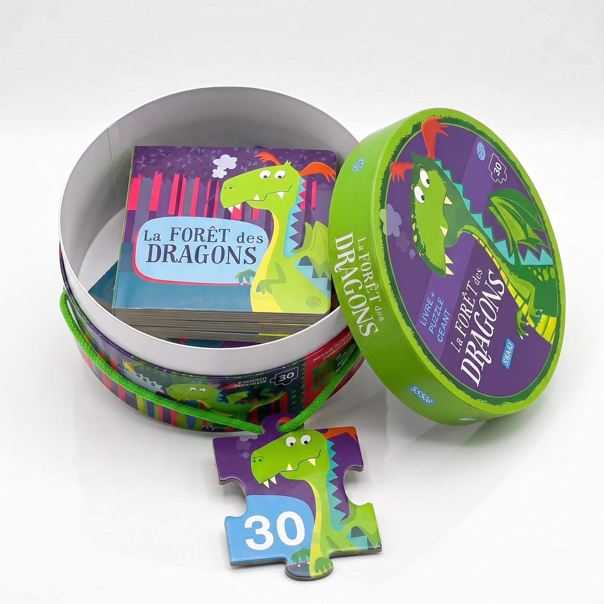 Coffret Livre et Puzzle Géant Animaux – Jeu Éducatif pour Enfants