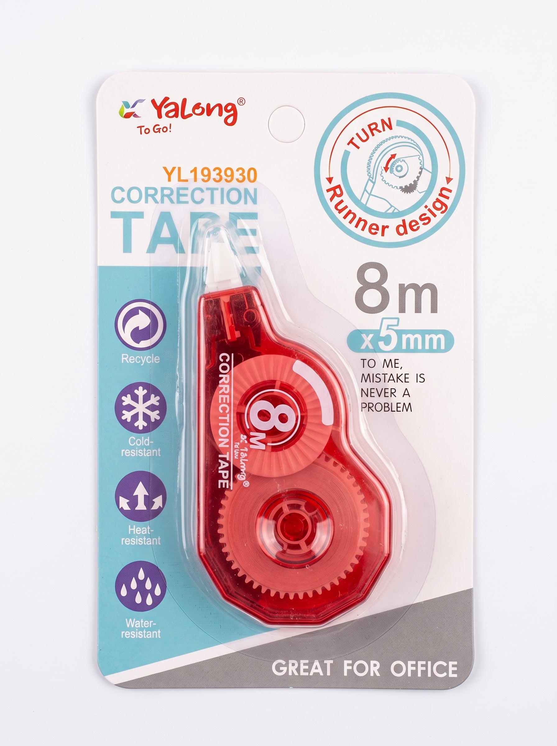 Correcteur à ruban Blanco Tape Yalong – 5mm x 8m