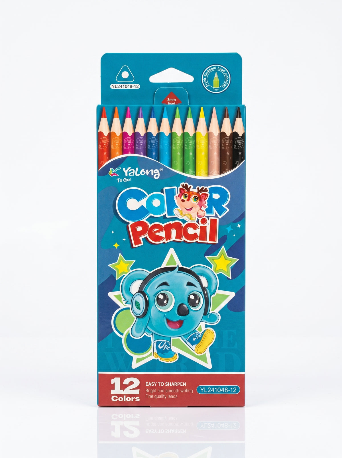 Crayons de couleur Jumbo Yalong : Kit 12 Pièces Prise