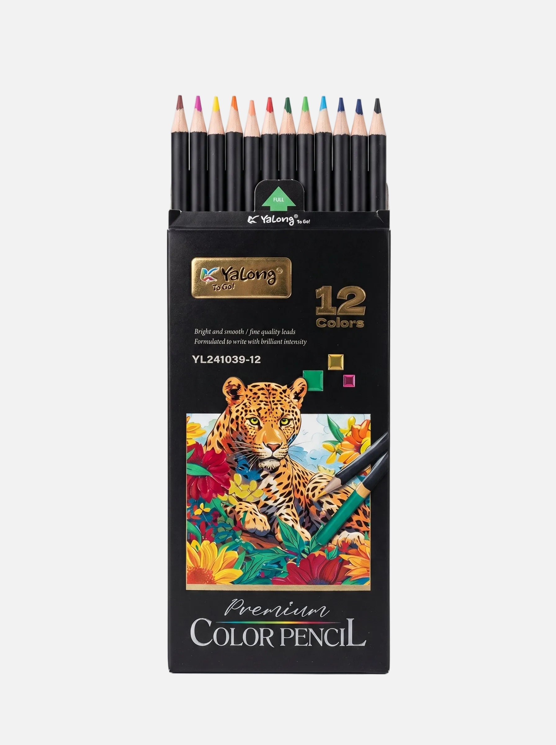 Crayons de couleur 12pcs Yalong To Go - Matériel Dessin