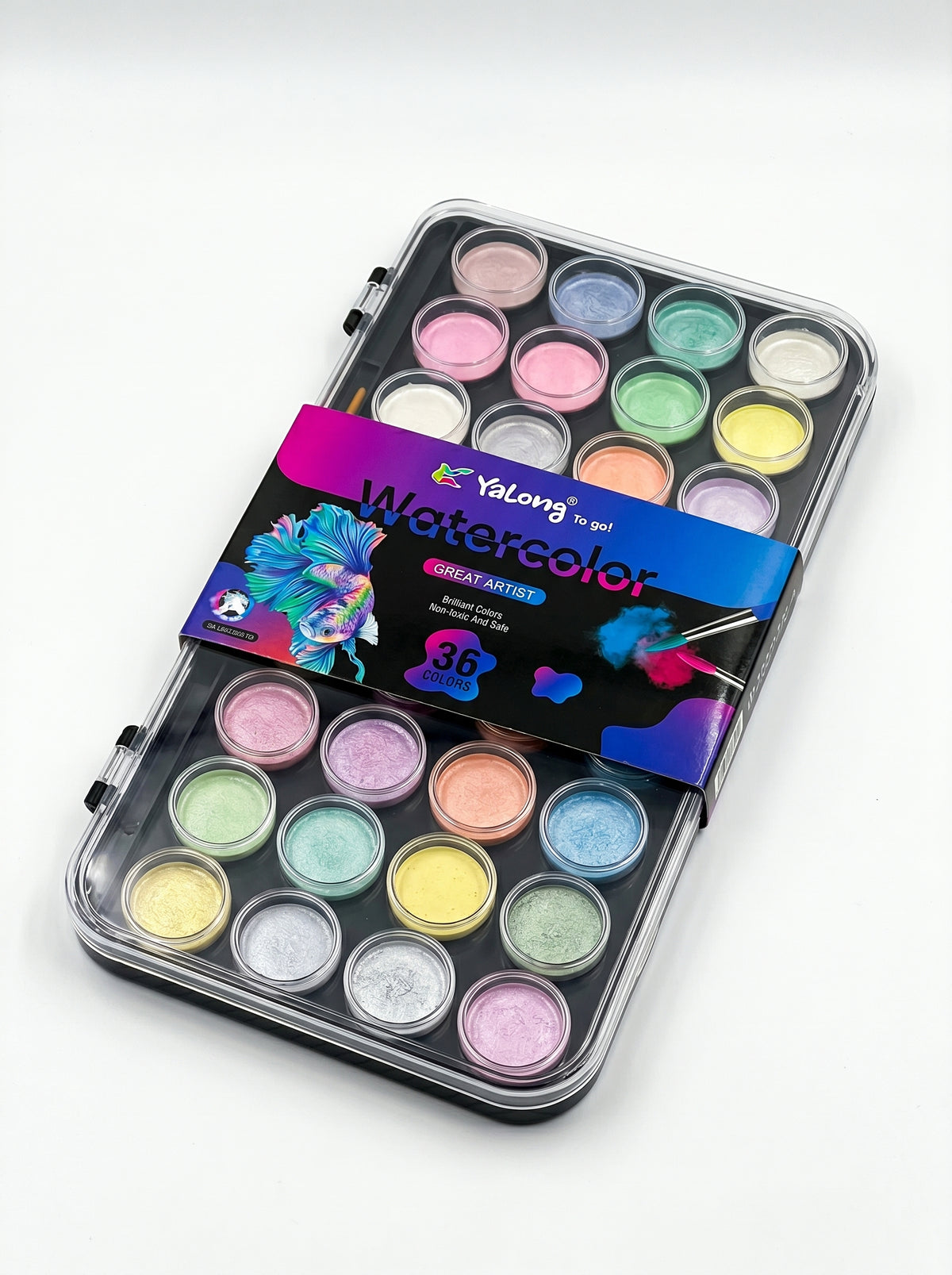 Aquarelle Yalong 36 pièces - Coffret de peinture aquarelle complet