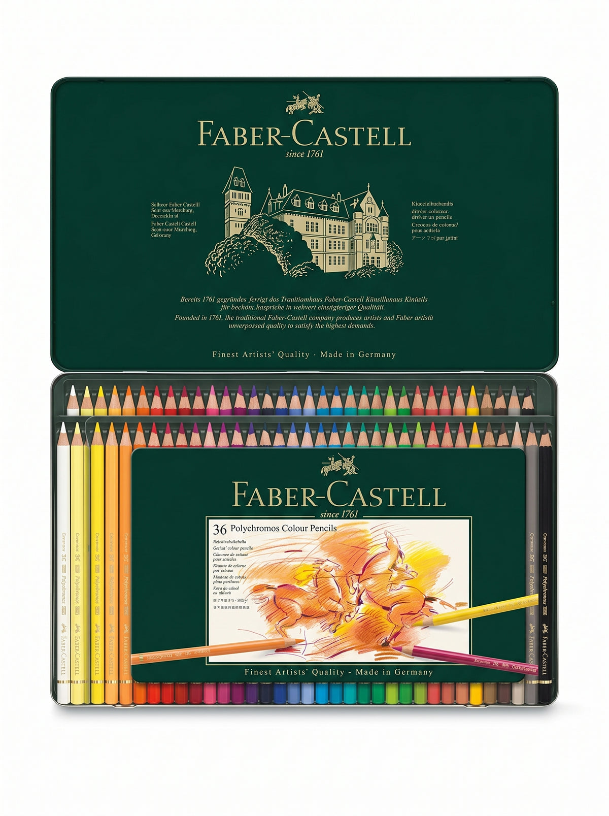 Crayons de couleur Polychromos Faber-Castell (36 et 60 pcs)