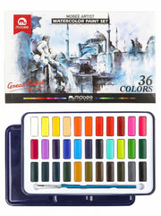 Aquarelle Mobee 24 pièces + pinceau - Coffret de peinture complet