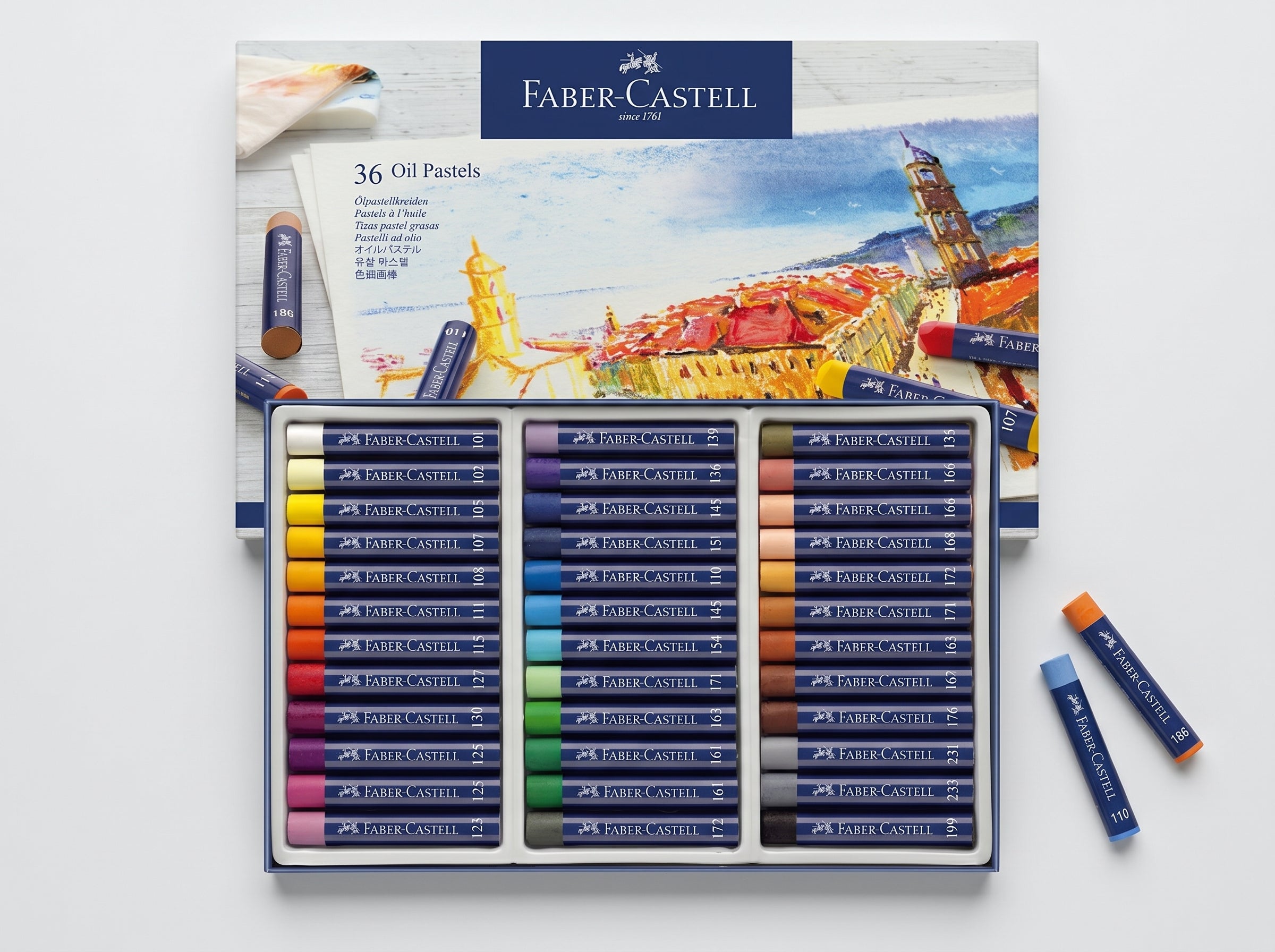 Coffret Pastels à l'huile Faber-Castell 36 pièces - Qualité professionnelle