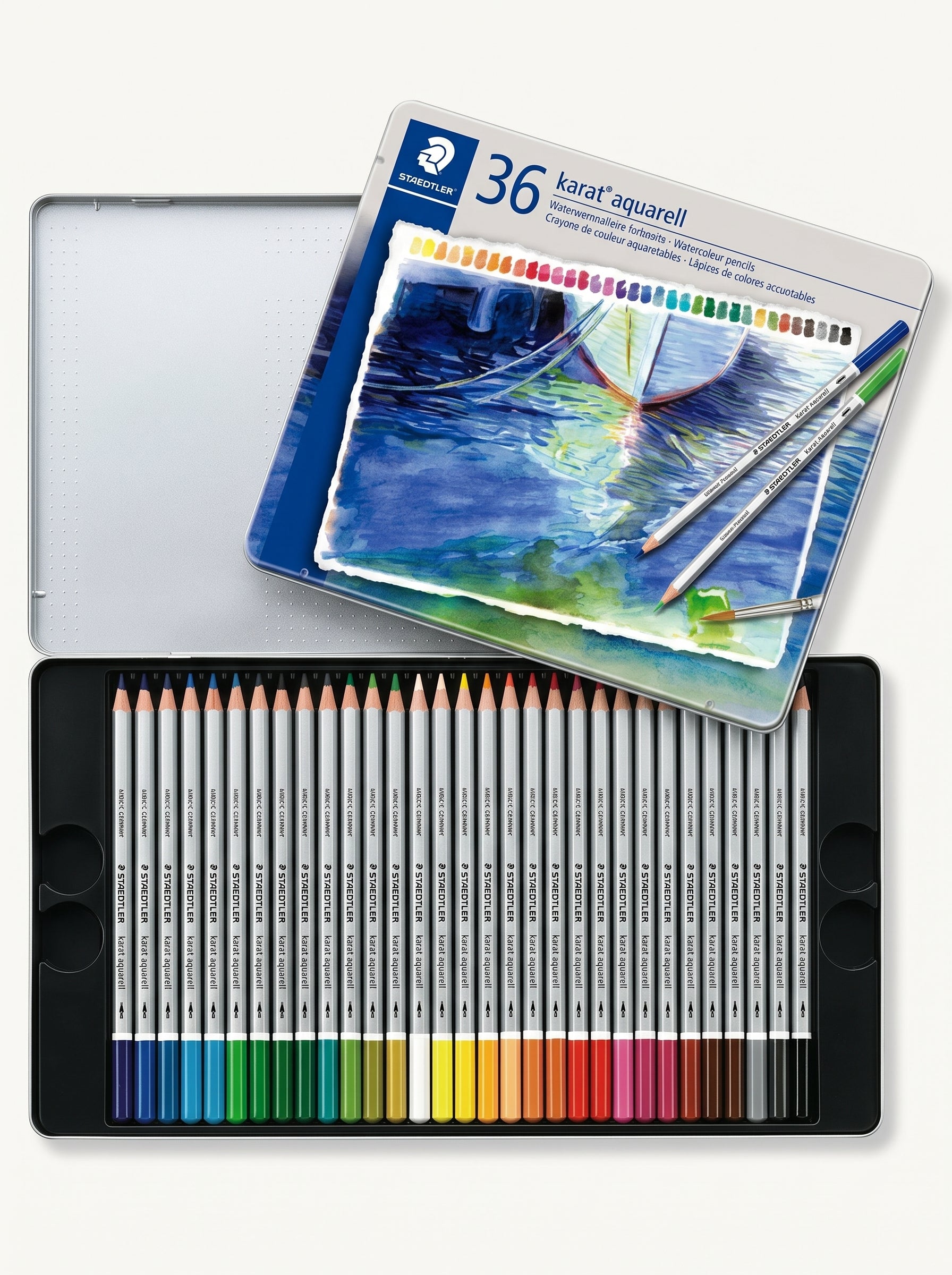 Crayons aquarellables Staedtler 36 pièces | Coffret pour aquarelle et croquis