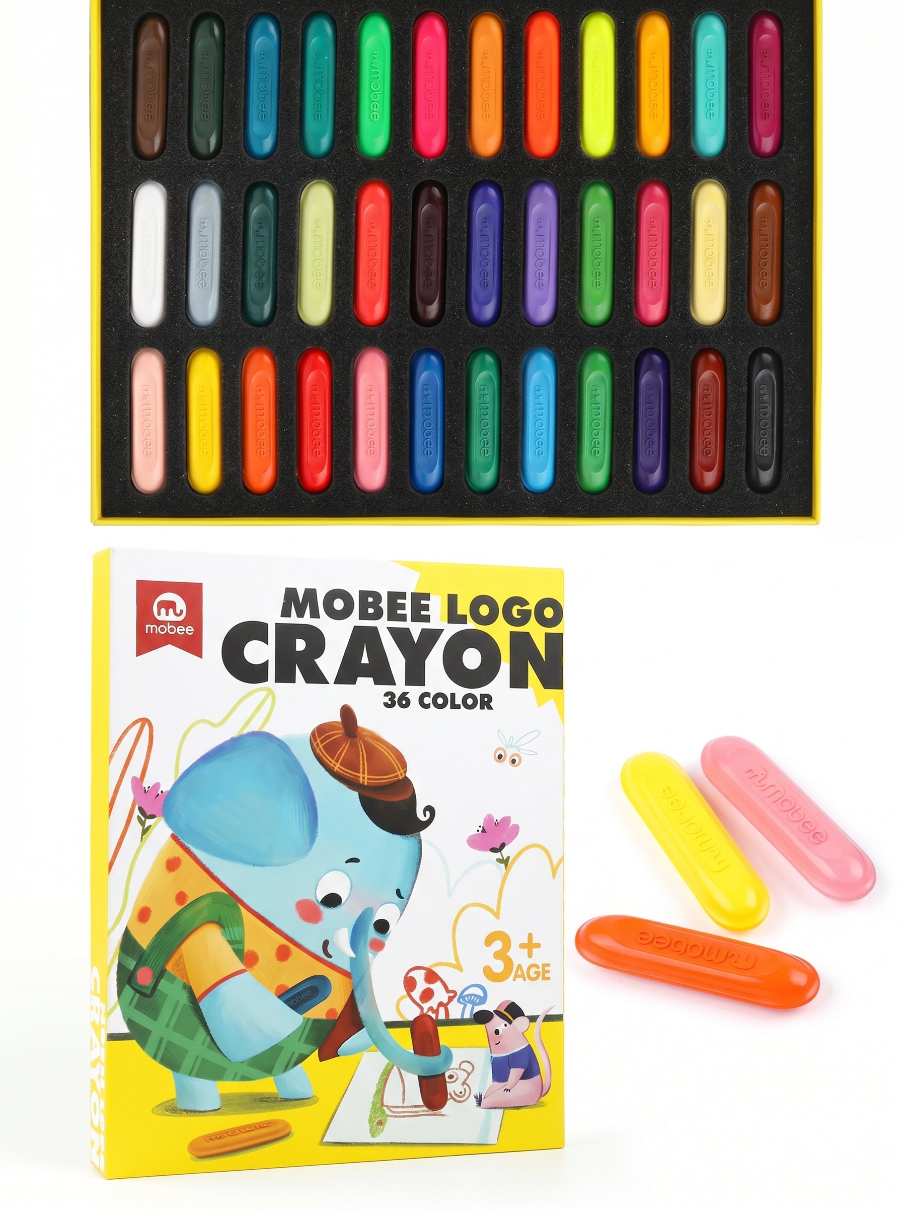 Crayons à cire Mobee 36 pièces - Set de coloriage pour enfants