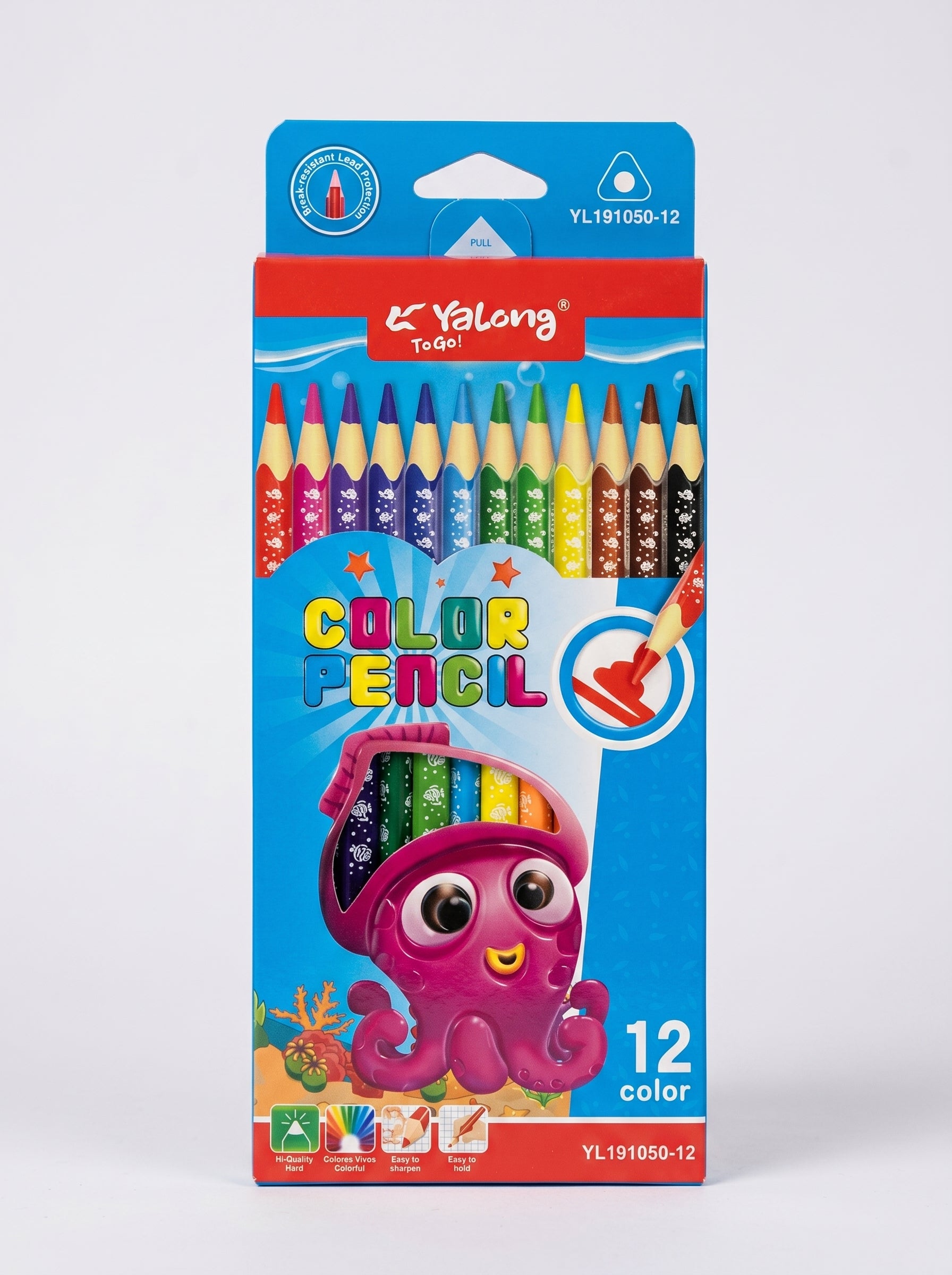 Boîte de Crayons de Couleur 12 Pièces Yalong To Go