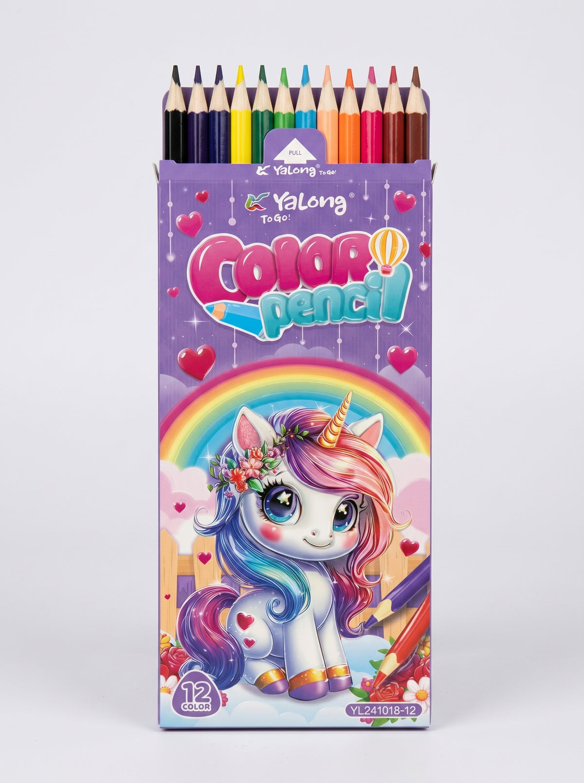 Crayons de couleur 12 pièces - Mine Résistante et Tracé Fluide