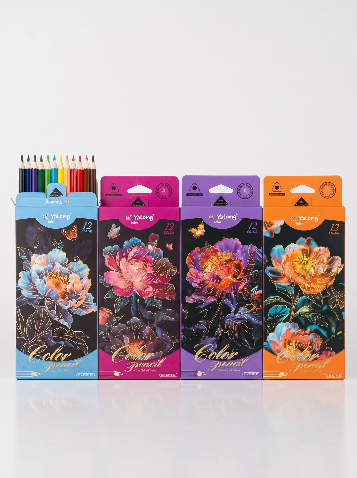 Crayons de couleur 12 pièces - Mine Résistante et Tracé Fluide