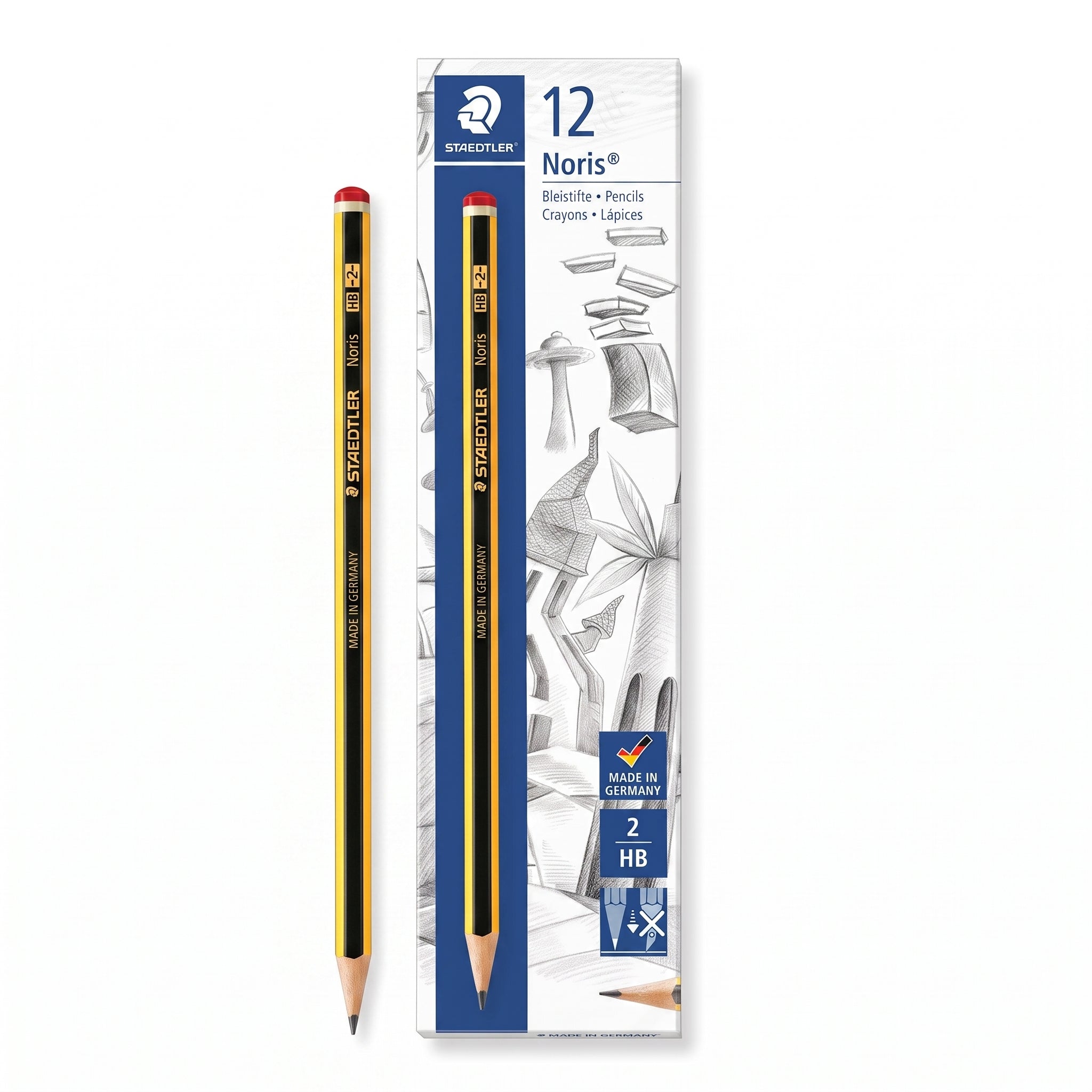 Crayon à papier Staedtler HB - Boîte de 12 Crayons Graphite N°2 Image principale du produit