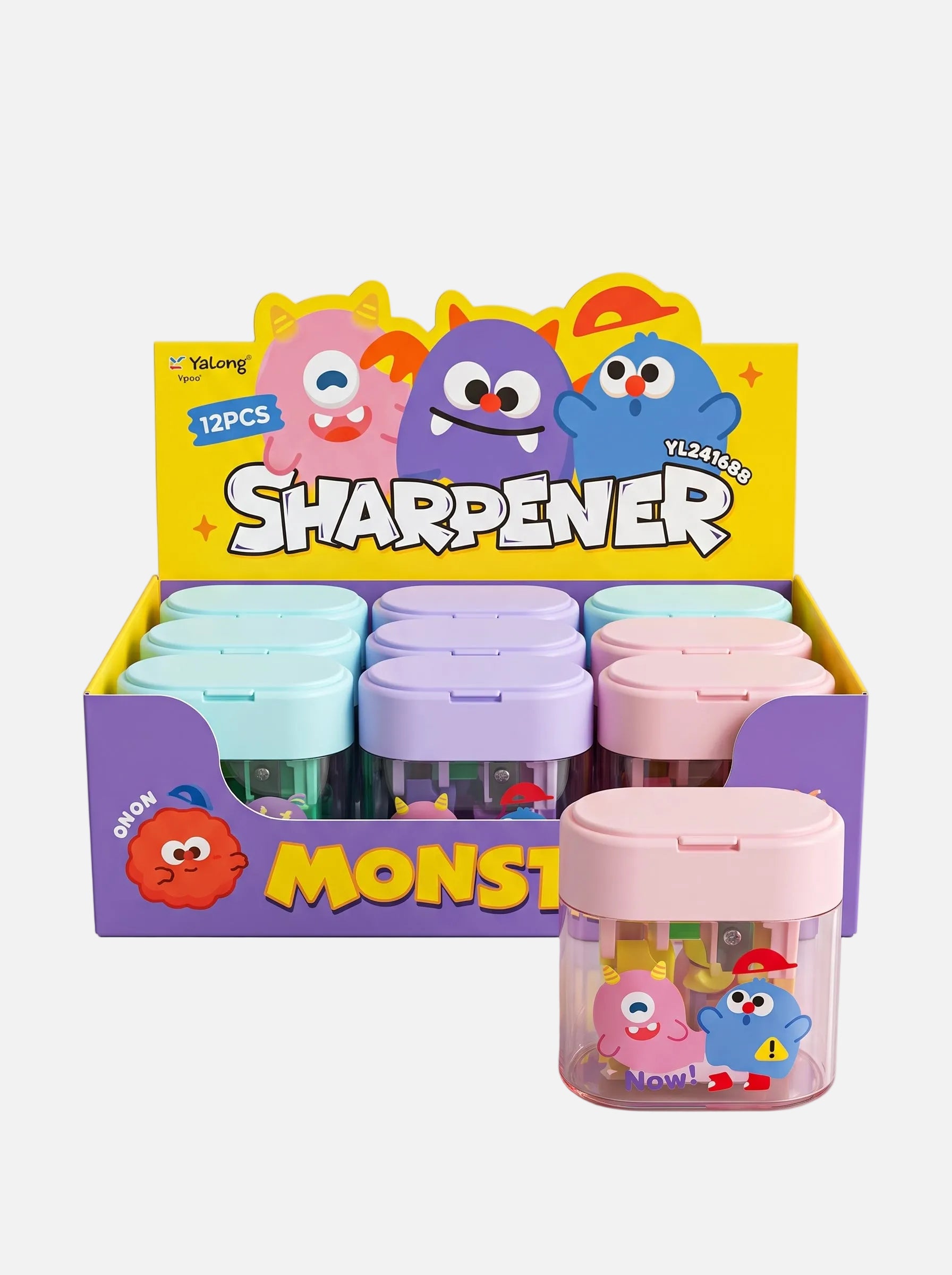 Taille-crayon double usage Yalong – Plastique robuste et durable