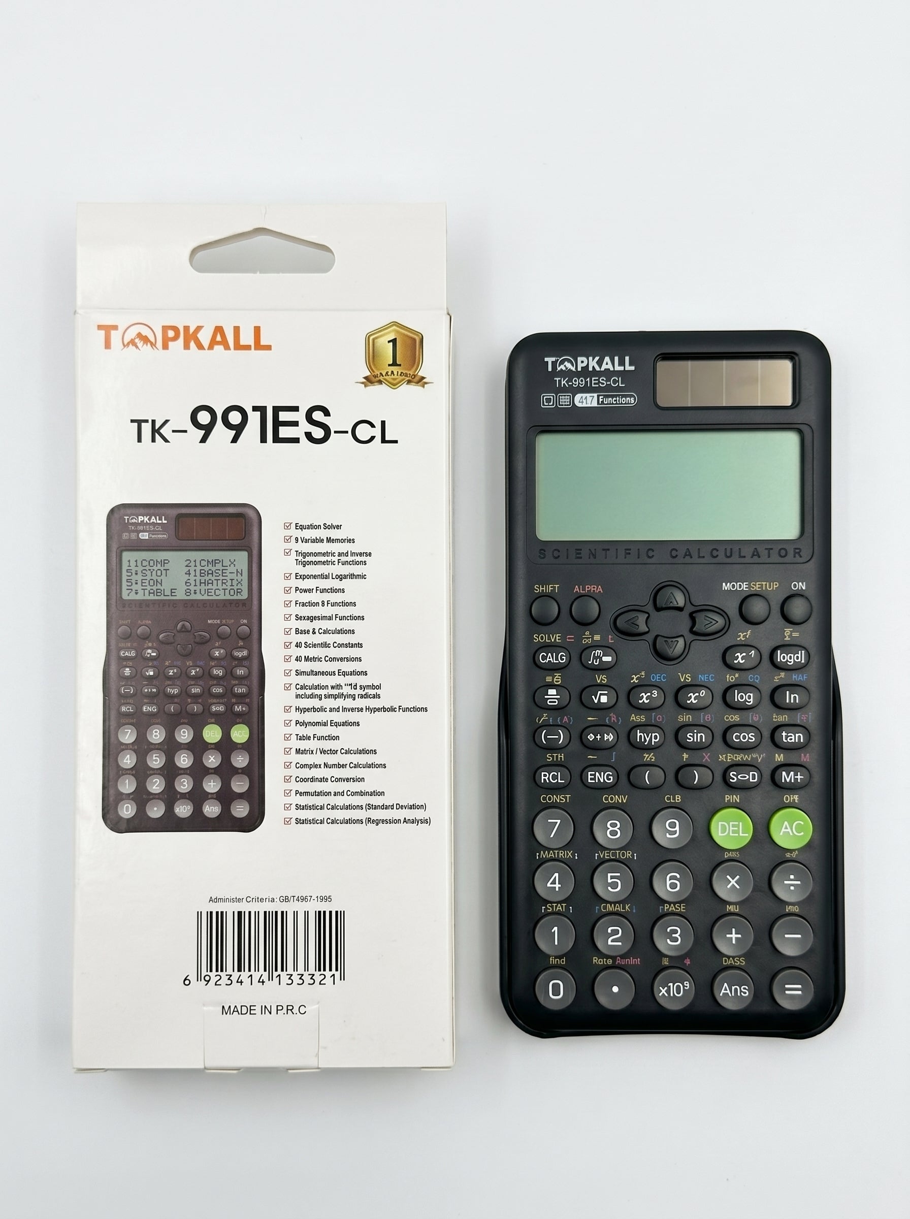 Calculatrice scientifique TOPKALL - 417 Fonctions Image principale du produit