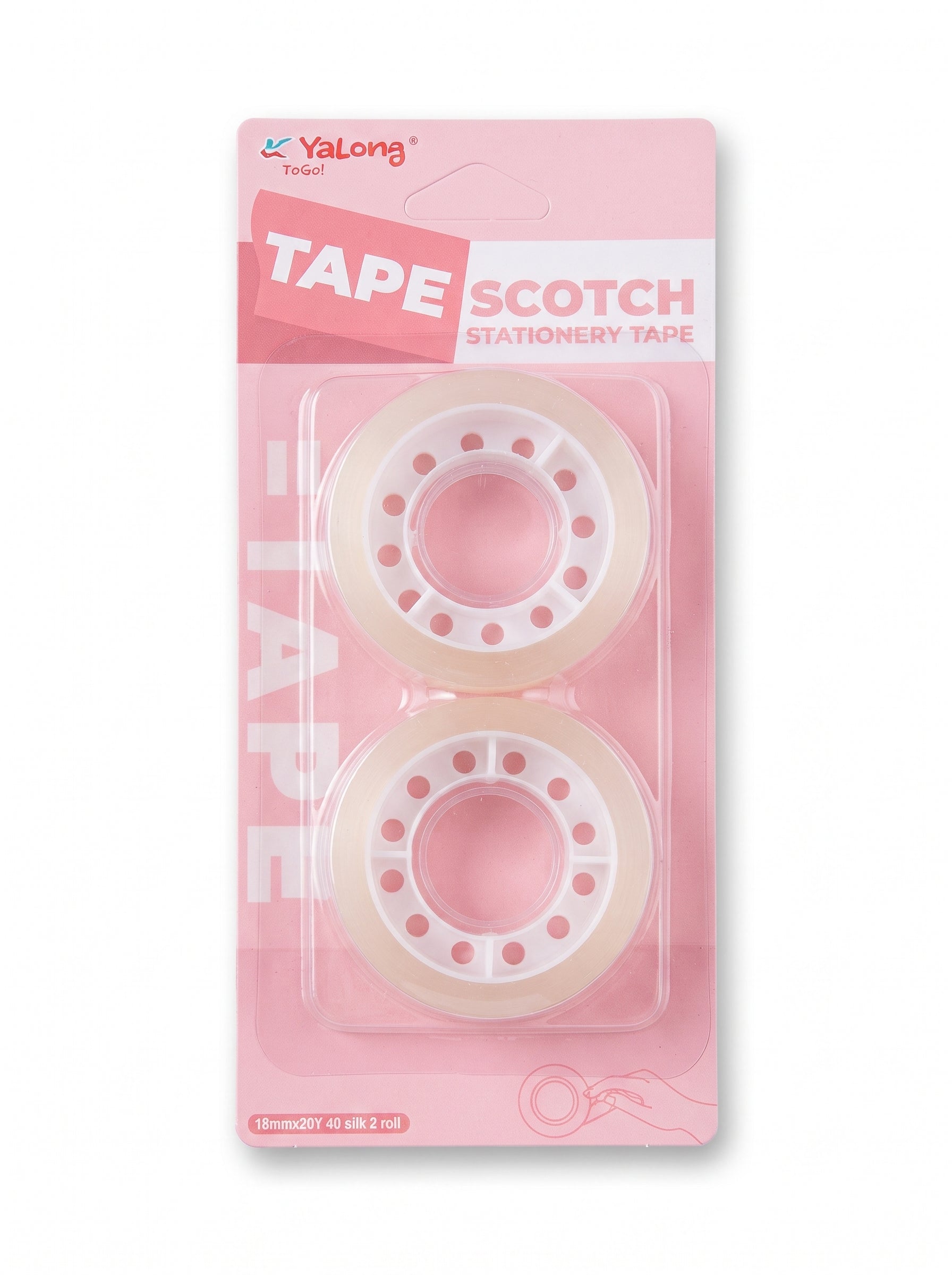 Scotch transparent 1.8 cm – Lot de 2 Rubans Adhésifs Yalong To Go Image secondaire du produit