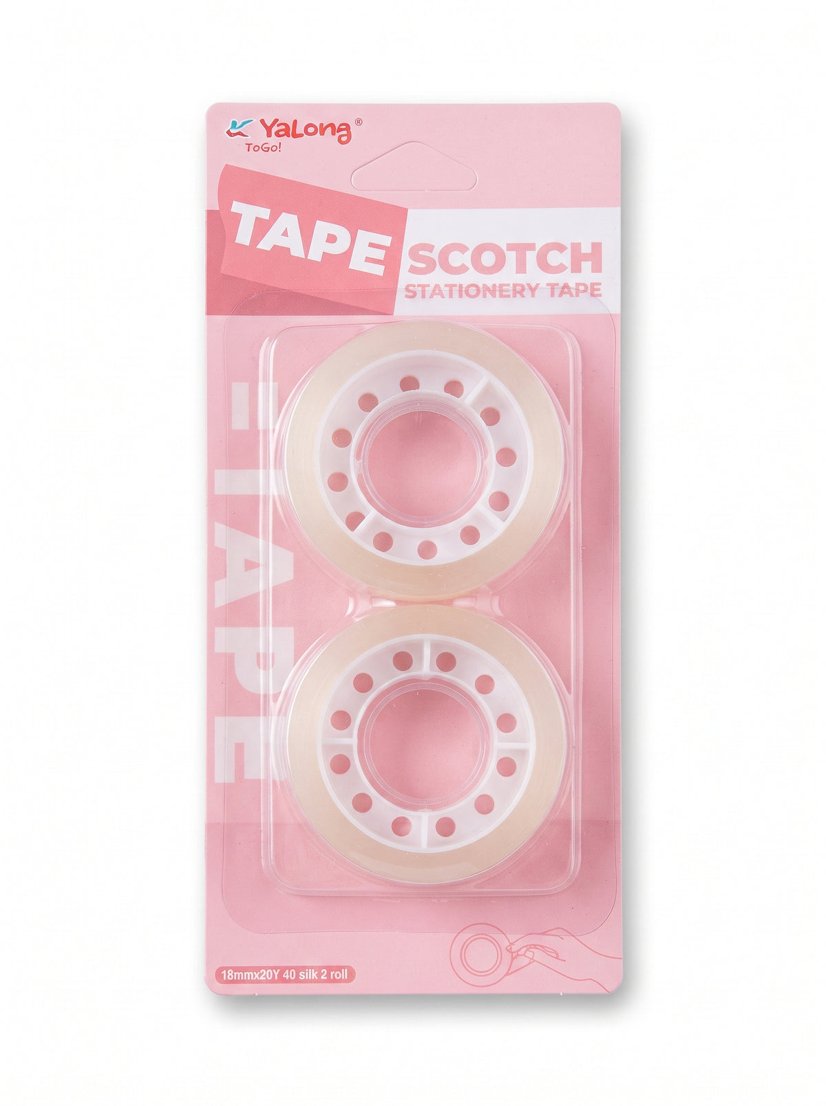 Scotch transparent 1.8 cm – Lot de 2 Rubans Adhésifs Yalong To Go