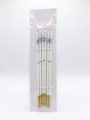 Pinceaux fins de précision 6 pcs 00 – Assortiment complet pour artistes