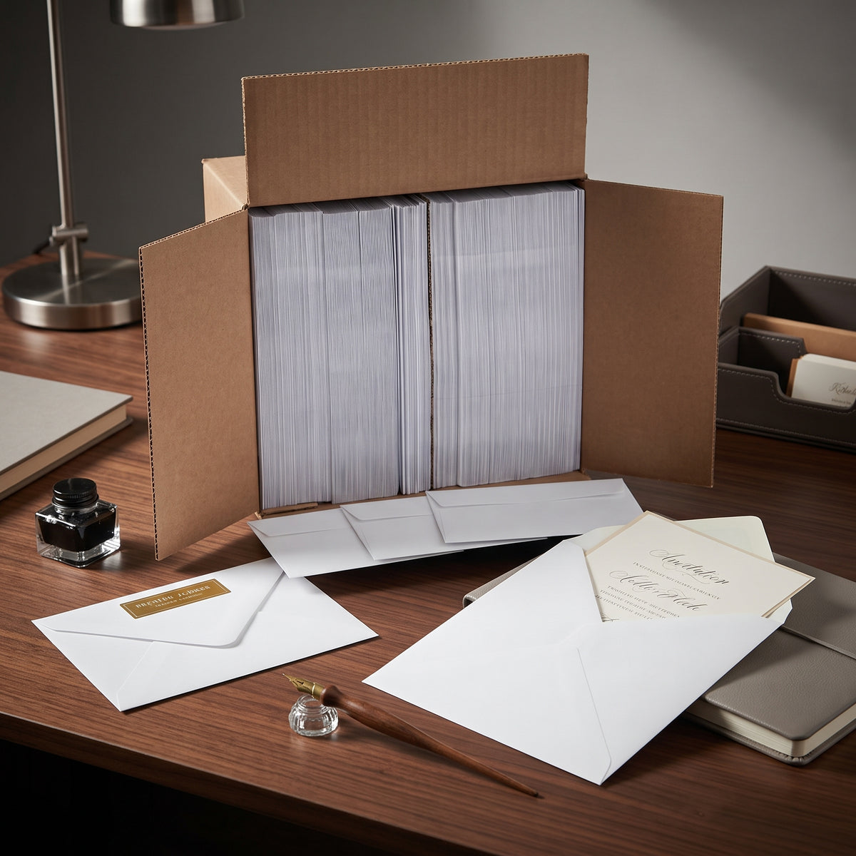 Enveloppe Blanc 110x220 mm – Boîte de 500 Pièces (90g/m²)