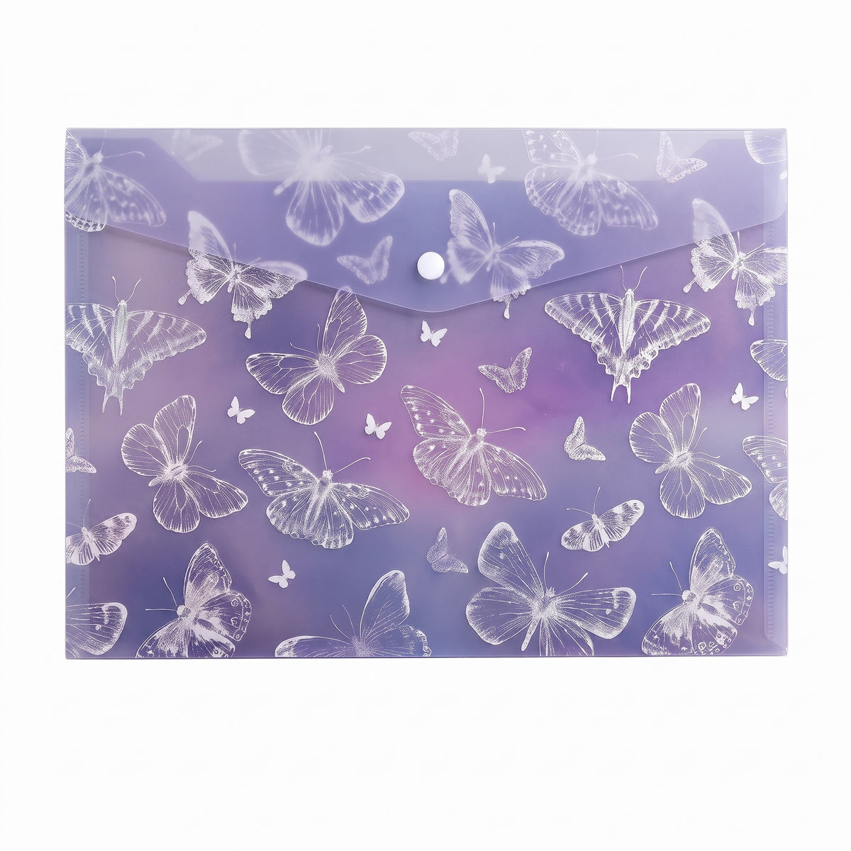 Pochette Porte-Documents A4 – Organiseur Plastique avec Bouton-Pression