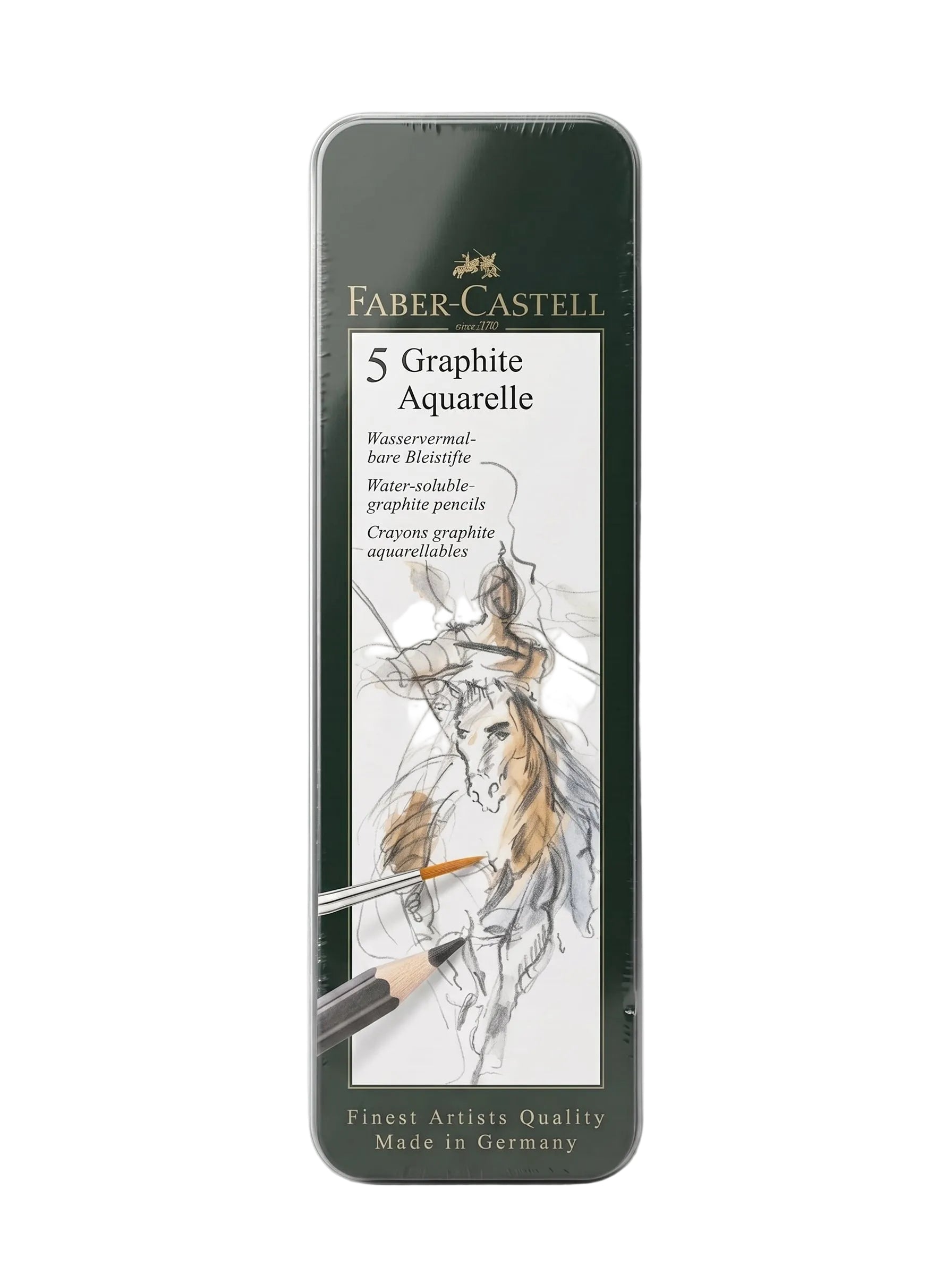 Crayon graphite aquarelle Faber-Castell - Set de 5 Crayons Noirs